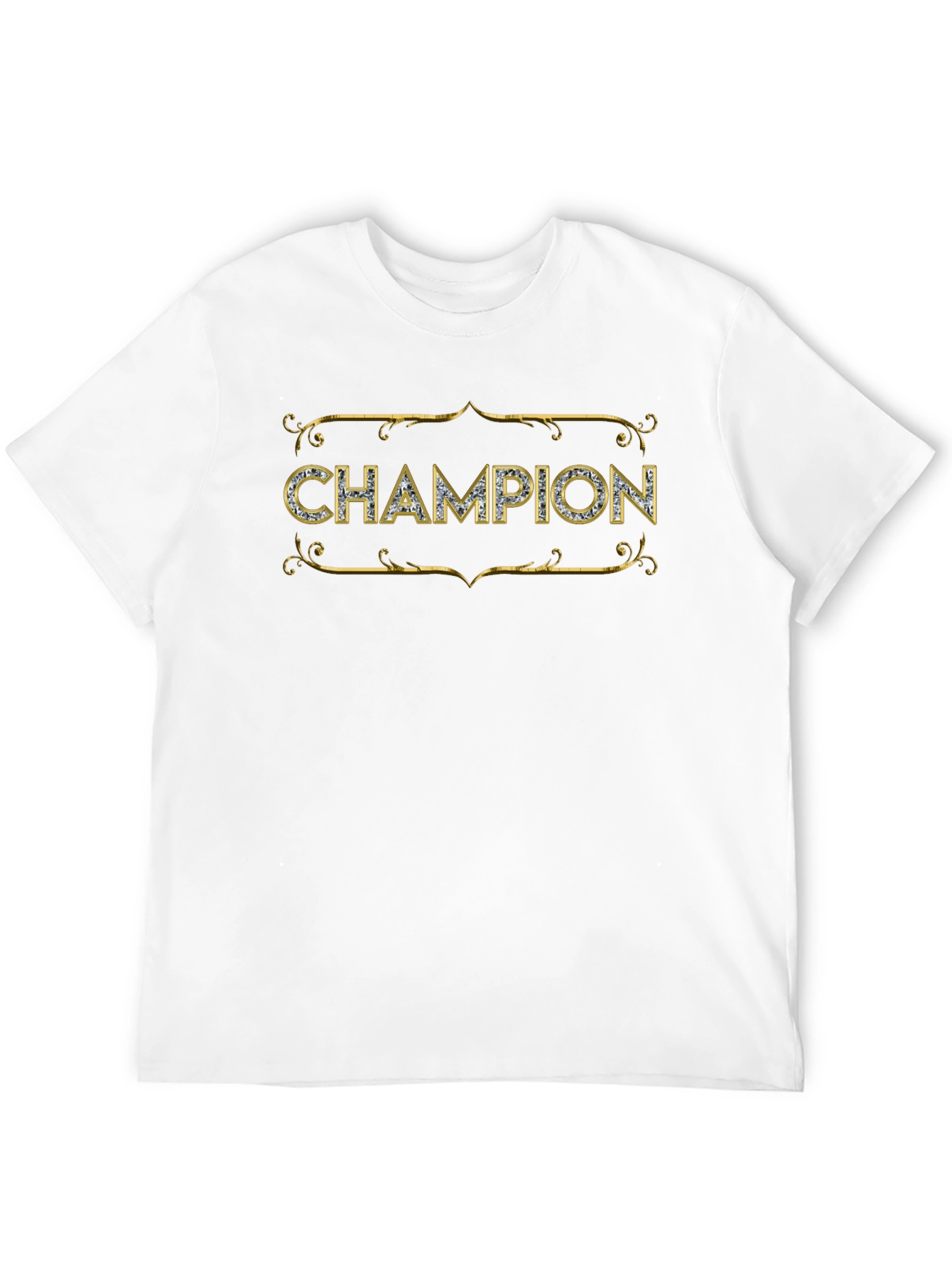 Champion Graphic Tee - Black Cotton T-Shirt