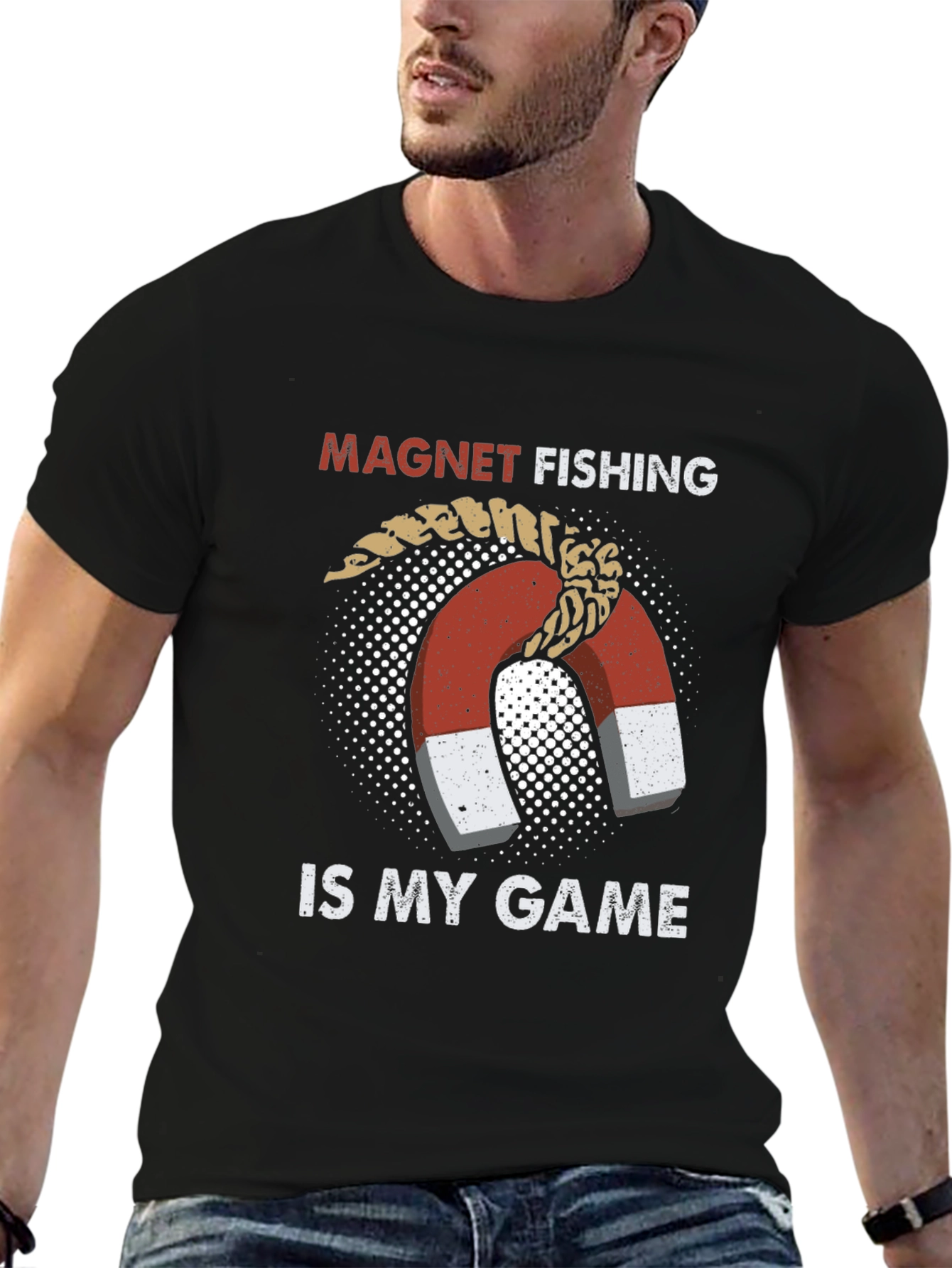Magnet Fishing T-Shirt - Funny Fishing Game Tee