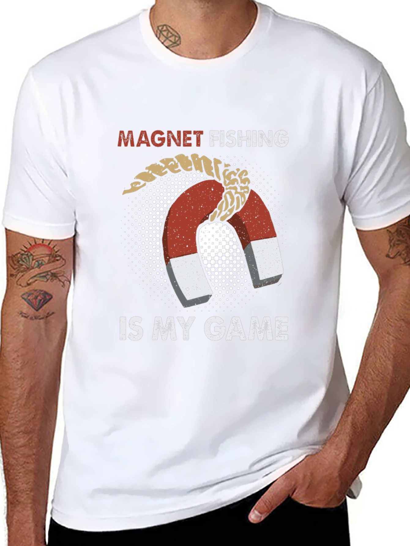 Magnet Fishing T-Shirt - Funny Fishing Game Tee