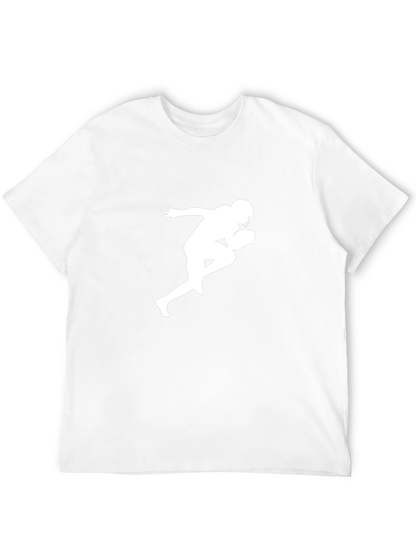 Football Player Silhouette Black T-Shirt