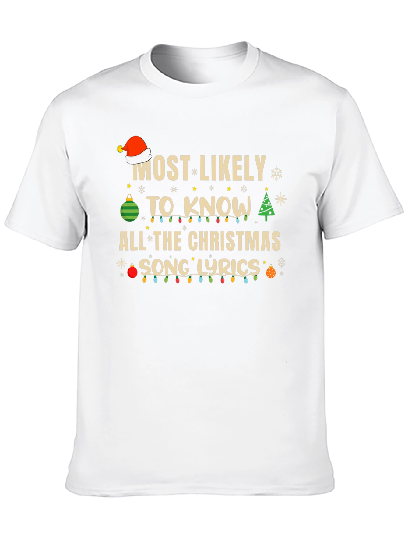 Christmas Song Lyrics Graphic Tee