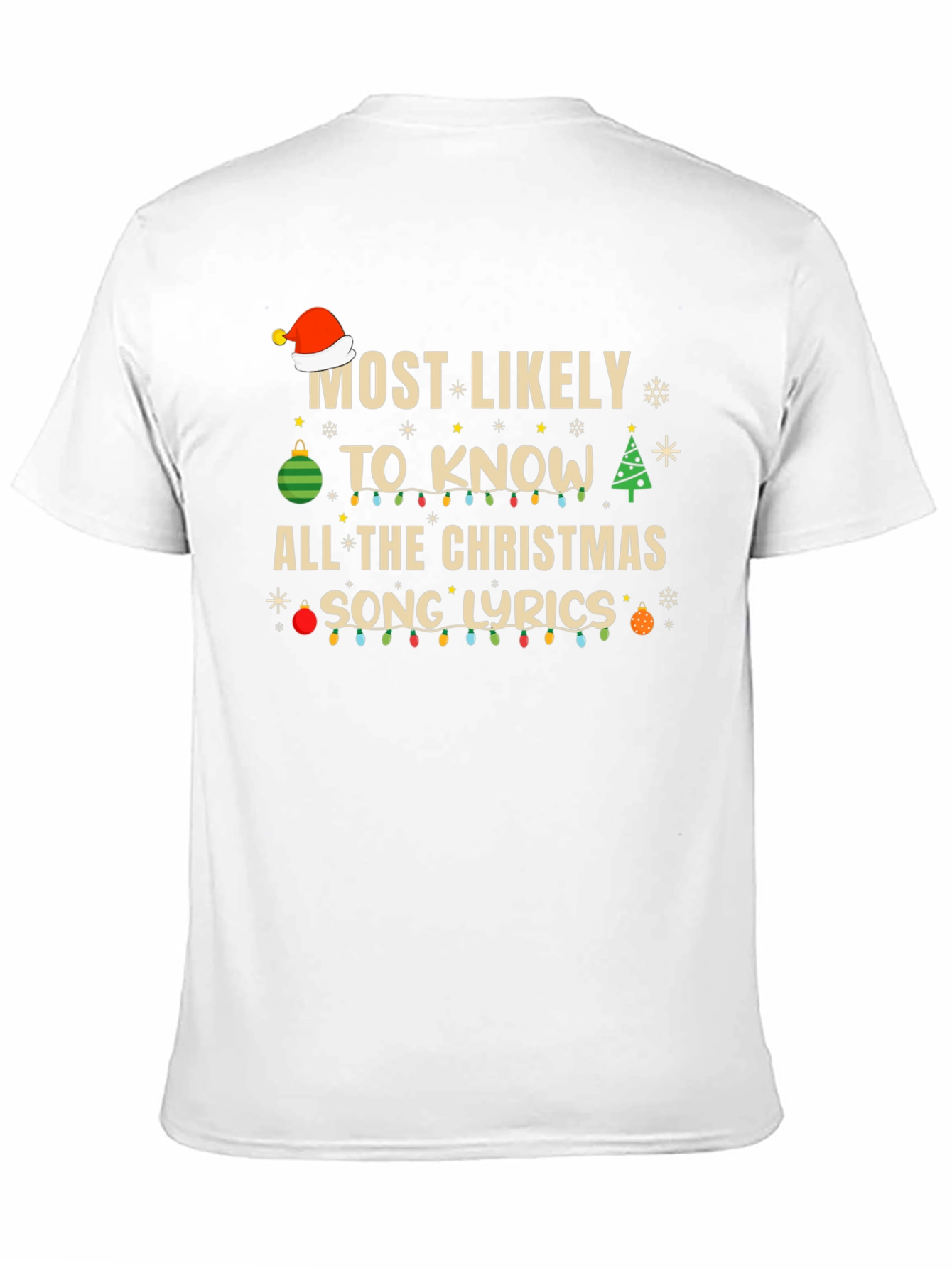 Christmas Song Lyrics Graphic Tee