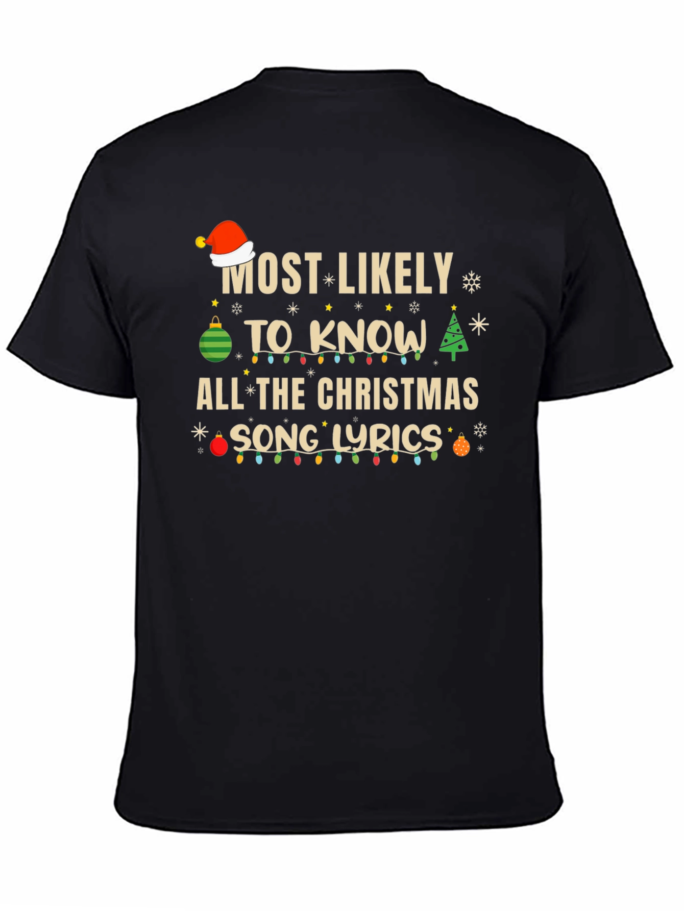 Christmas Song Lyrics Graphic Tee