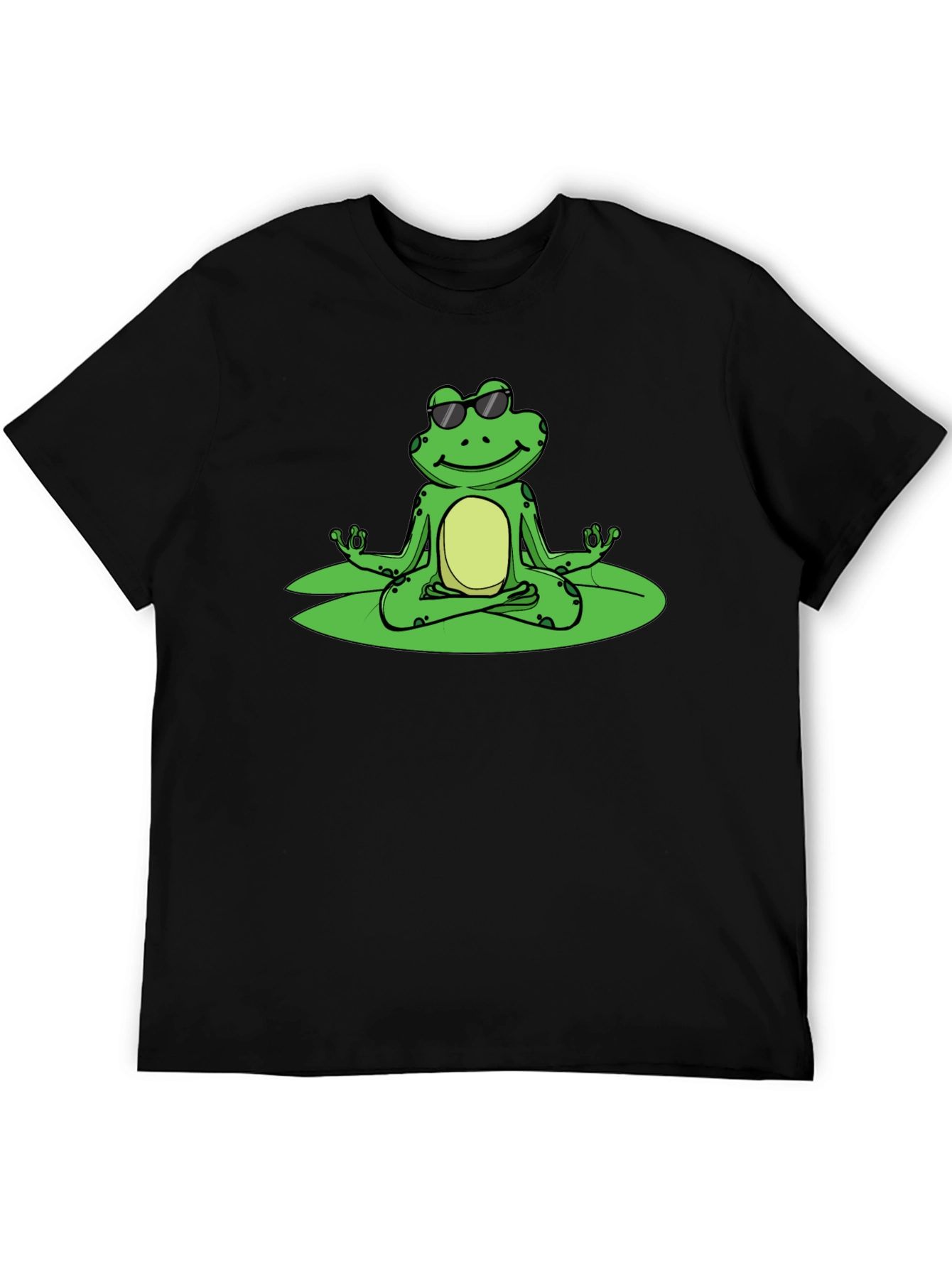 Cool Frog Meditation T-Shirt - Black
