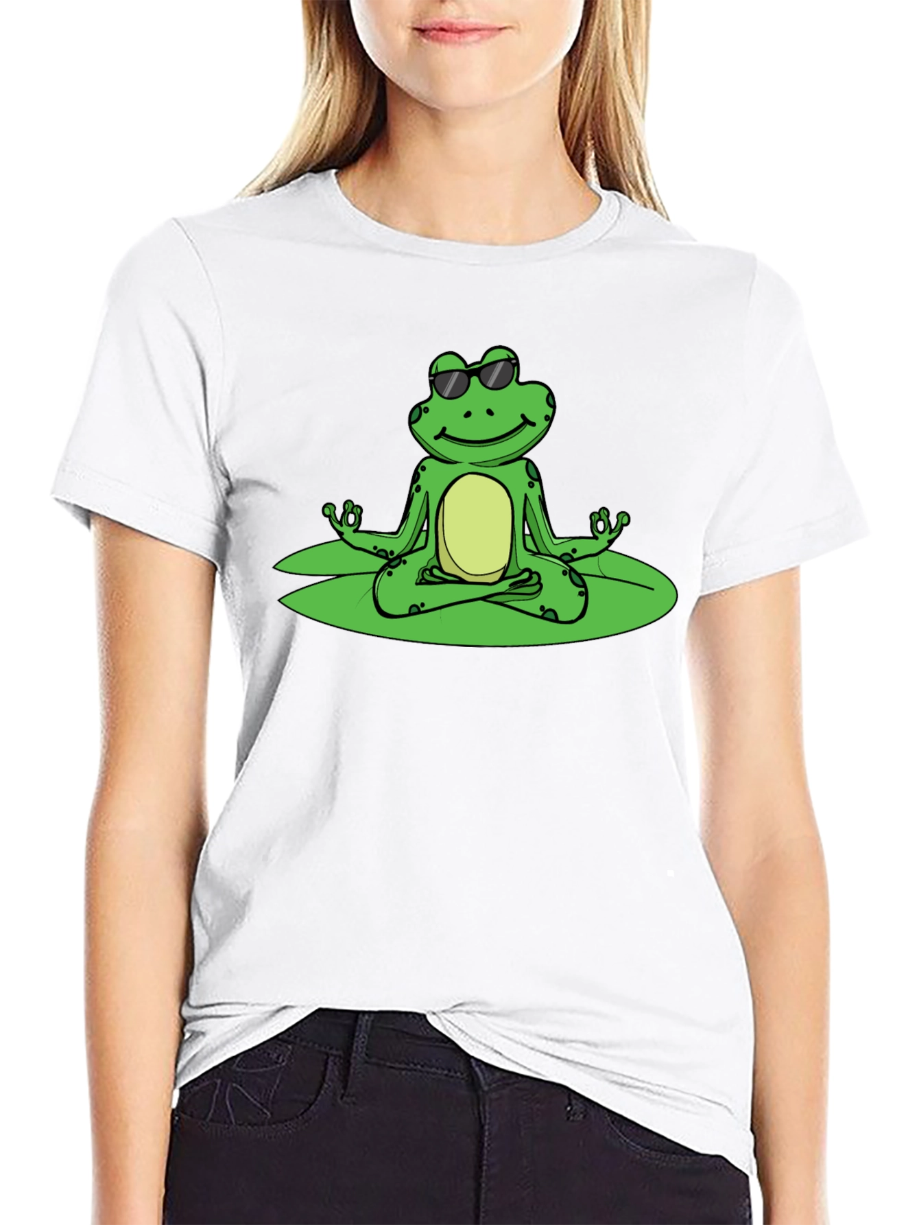 Cool Frog Meditation T-Shirt - Black