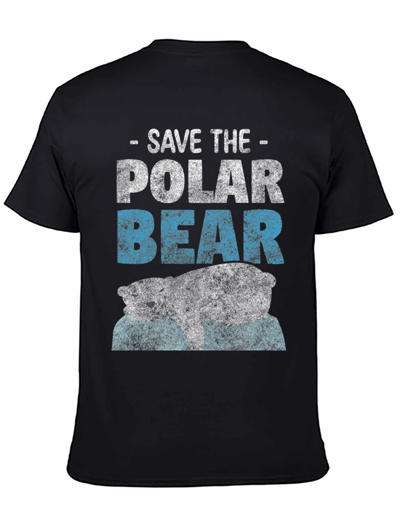 Save the Polar Bear Black T-Shirt