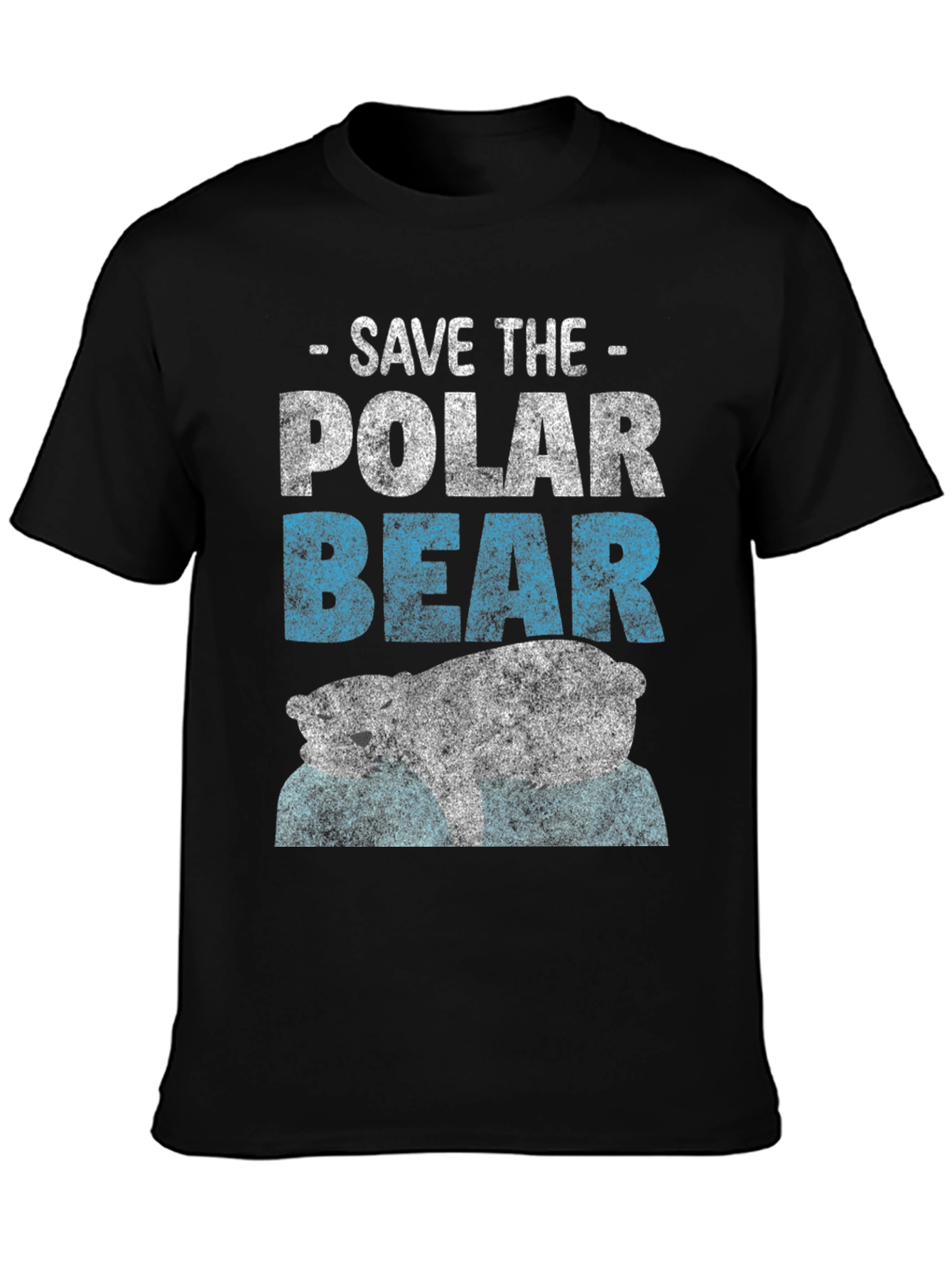 Save the Polar Bear Black T-Shirt