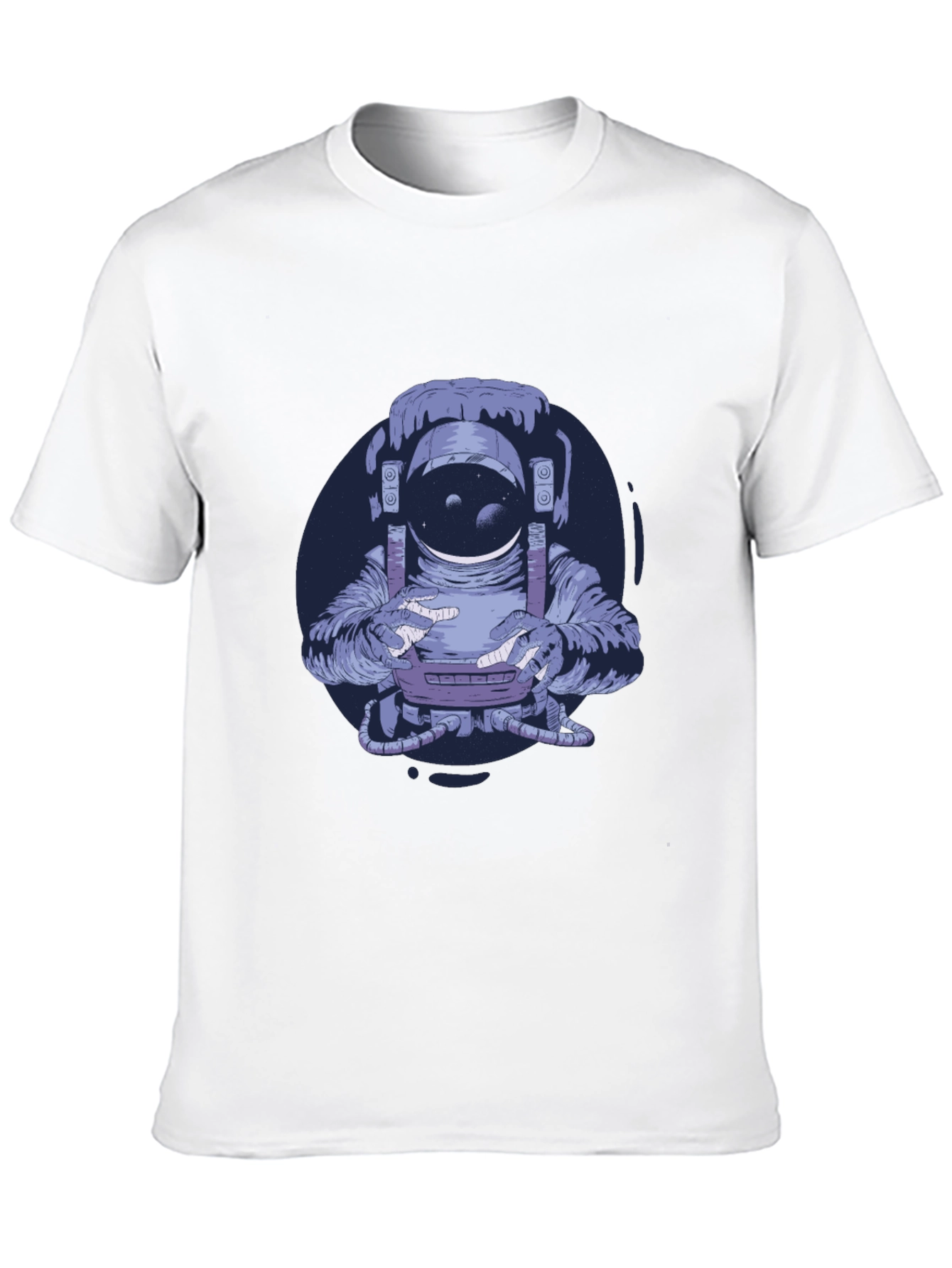 Astronaut Graphic Print Black T-Shirt