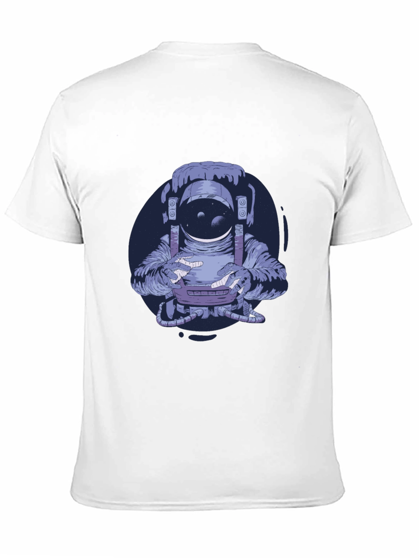 Astronaut Graphic Print Black T-Shirt