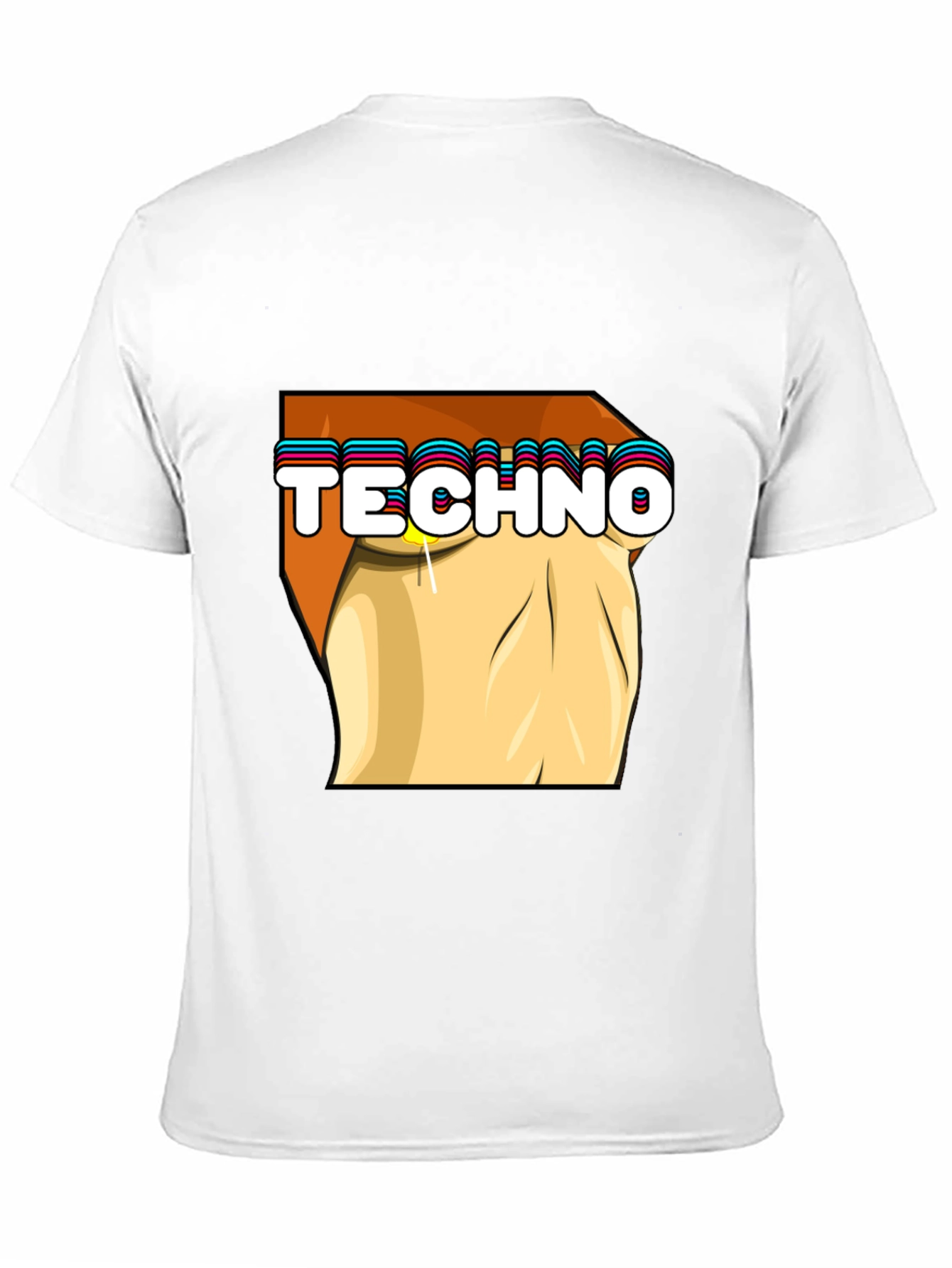 Techno Graphic Tee - Stylish Black Cotton T-Shirt