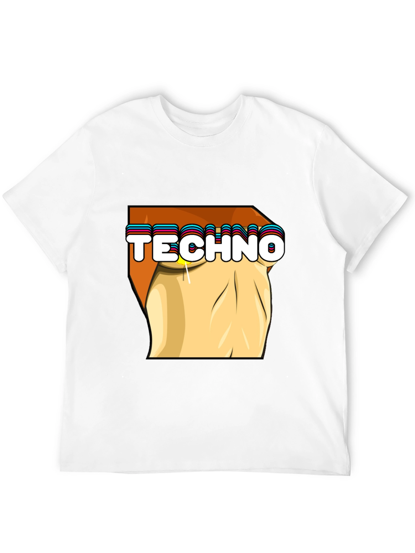 Techno Graphic Tee - Stylish Black Cotton T-Shirt