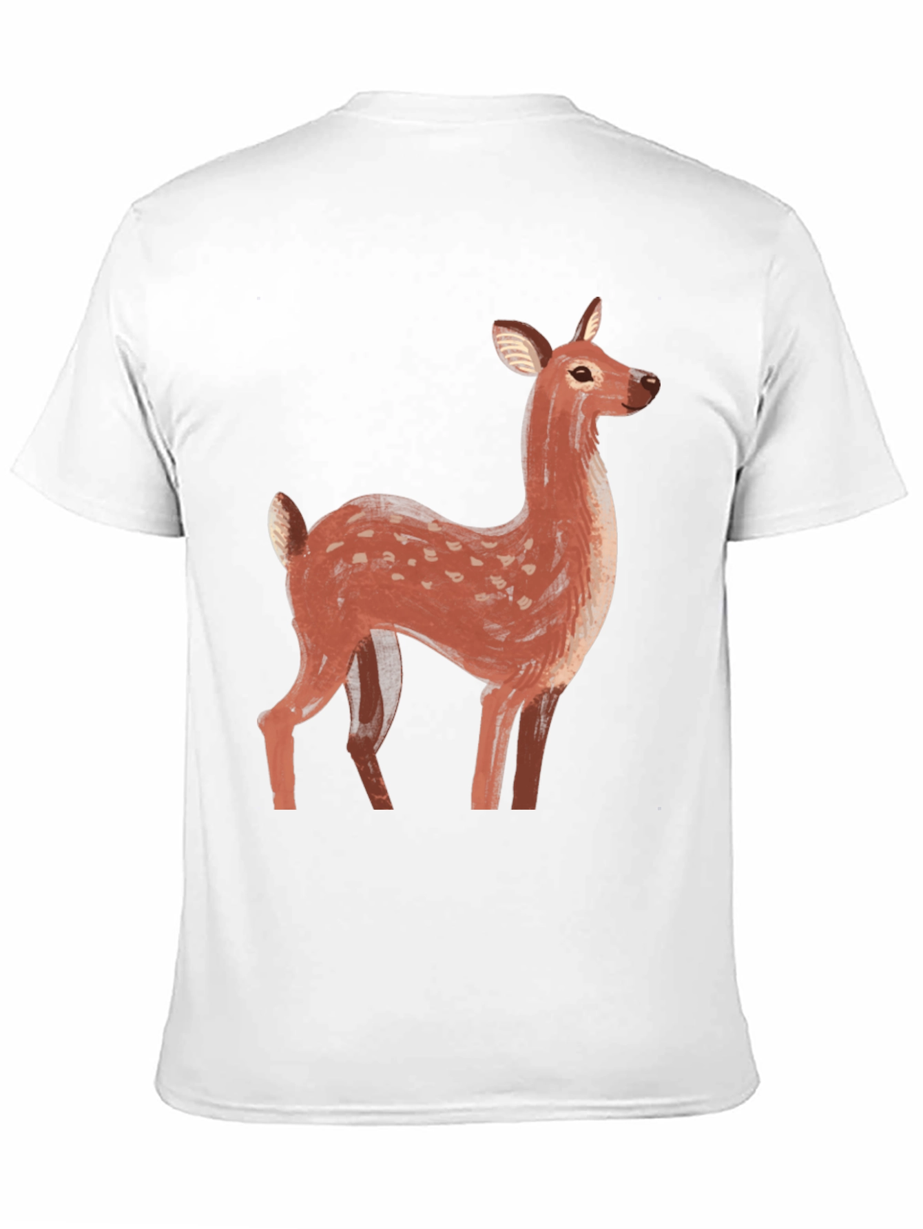 Deer Graphic Tee - Mens Black Casual T-Shirt