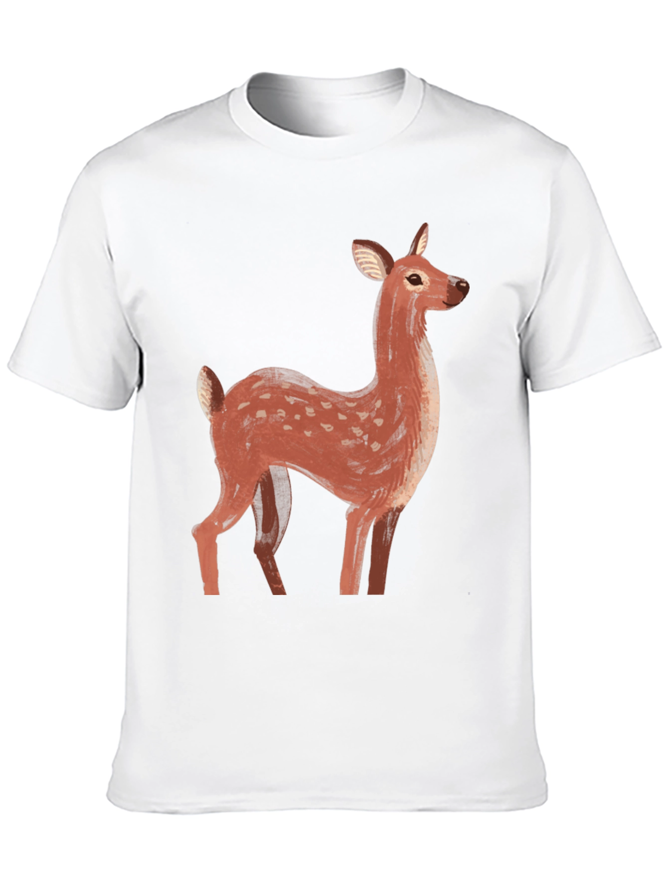 Deer Graphic Tee - Mens Black Casual T-Shirt