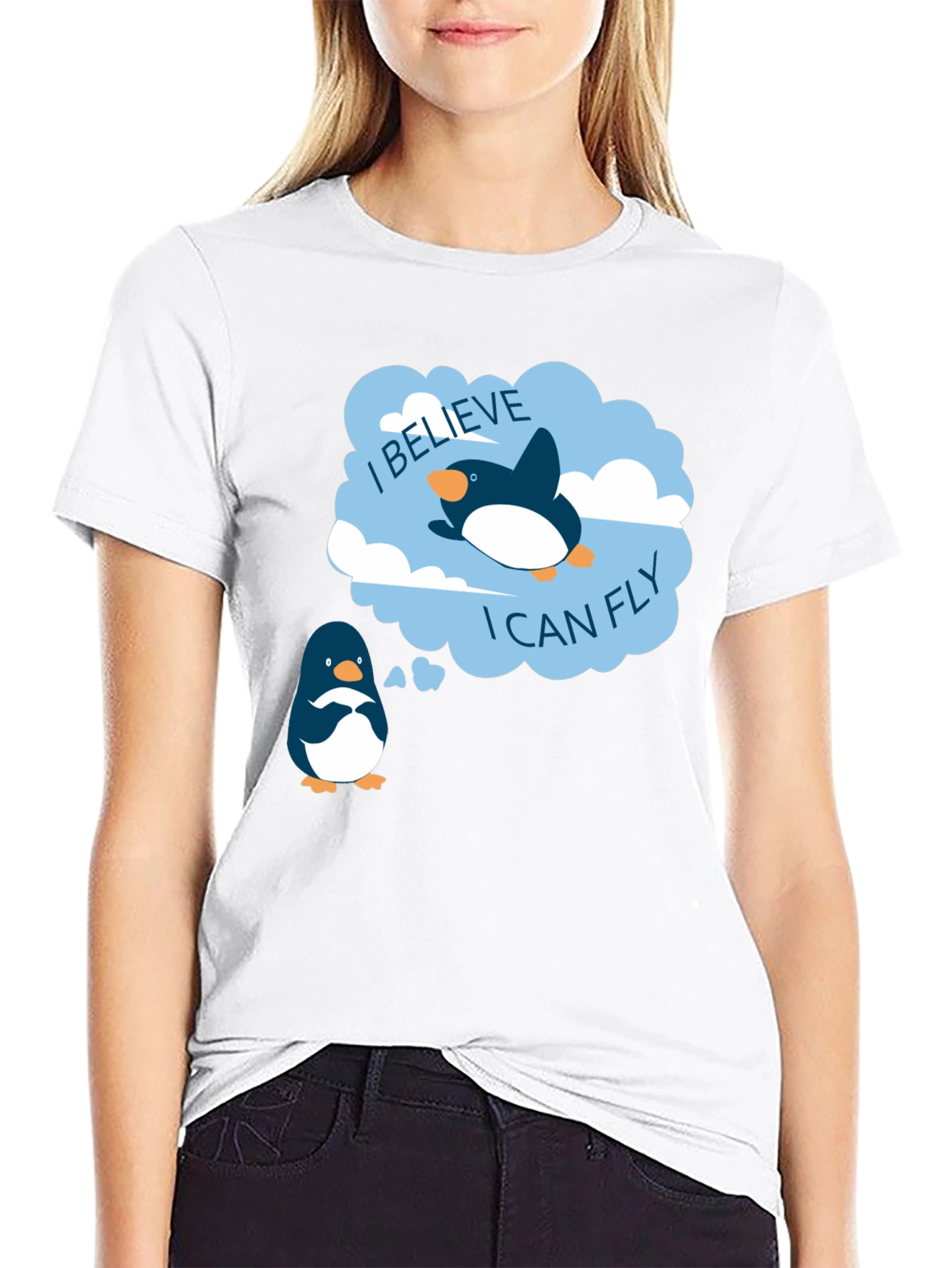Believe I Can Fly Penguin T-Shirt