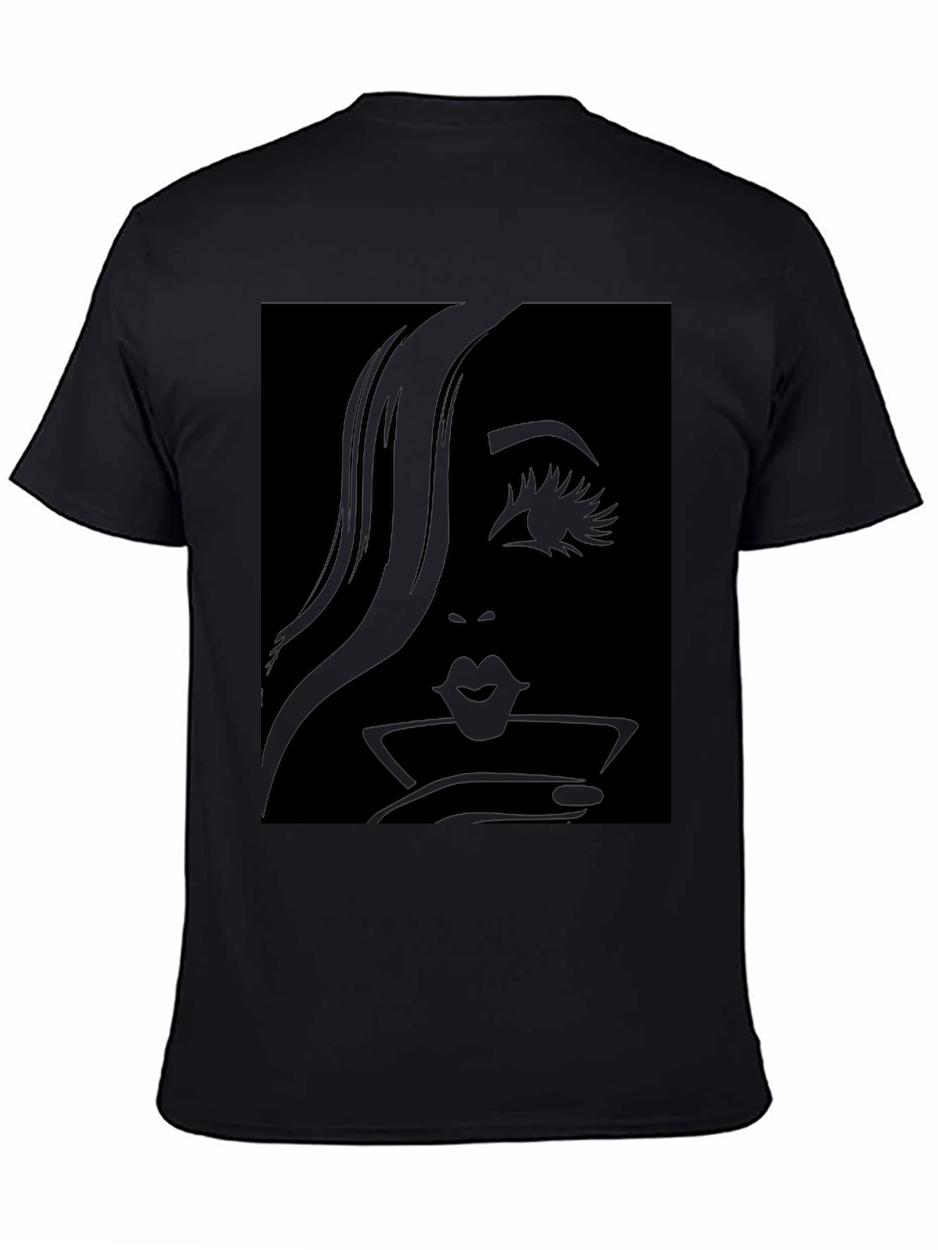 Silhouette Womans Face Martini T-Shirt