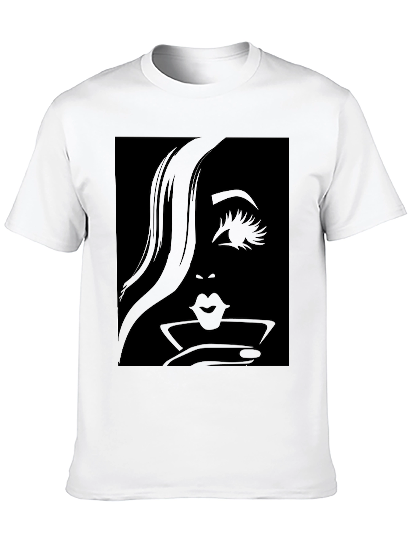 Silhouette Womans Face Martini T-Shirt