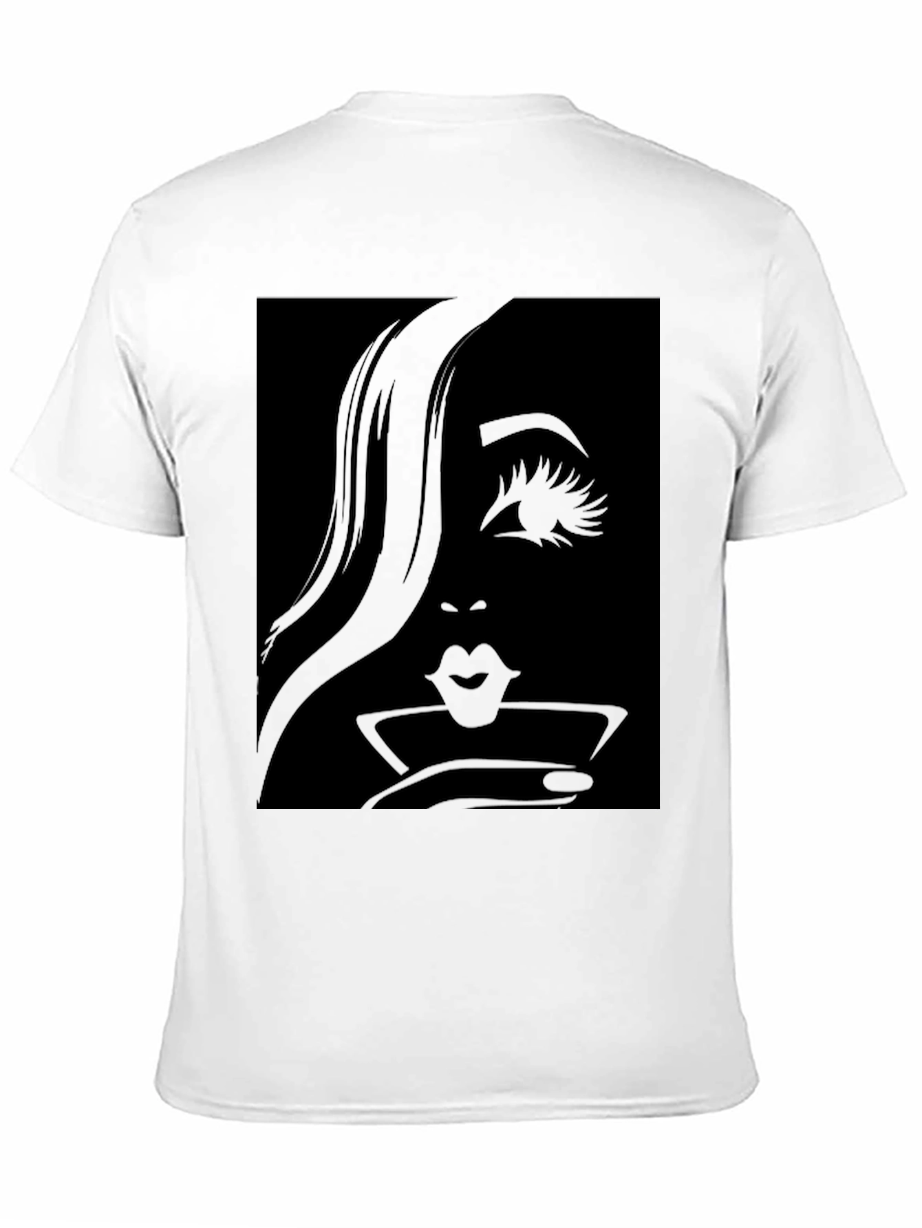 Silhouette Womans Face Martini T-Shirt