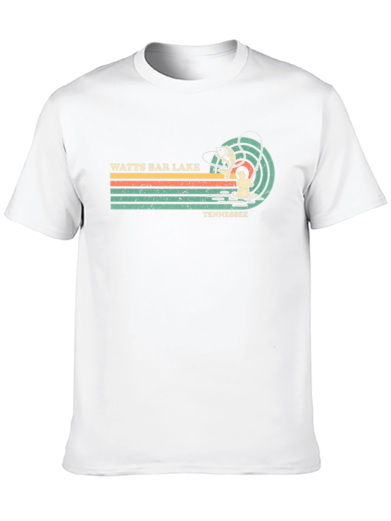 Watts Bar Lake Tennessee Retro Fishing T-Shirt