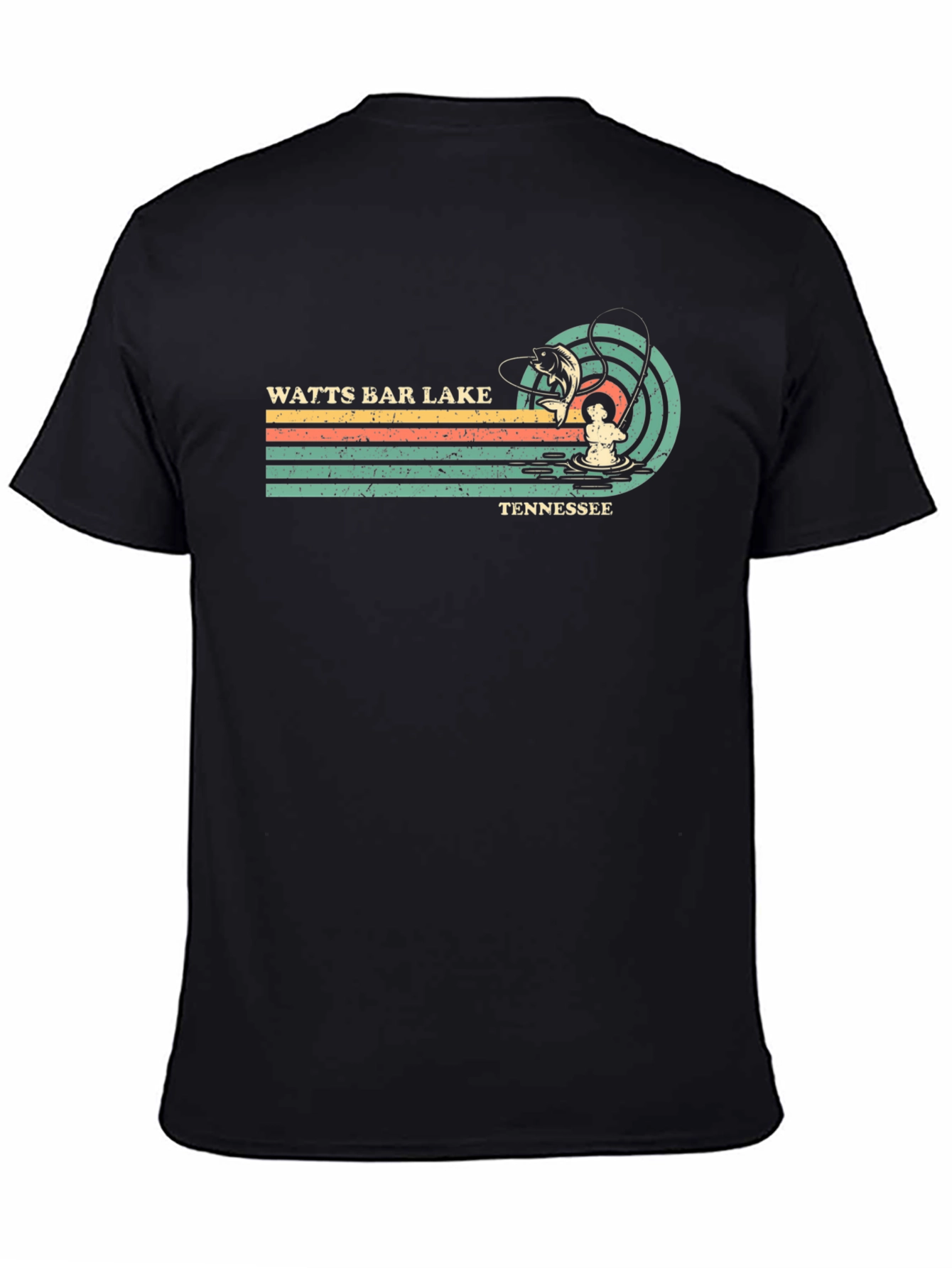 Watts Bar Lake Tennessee Retro Fishing T-Shirt