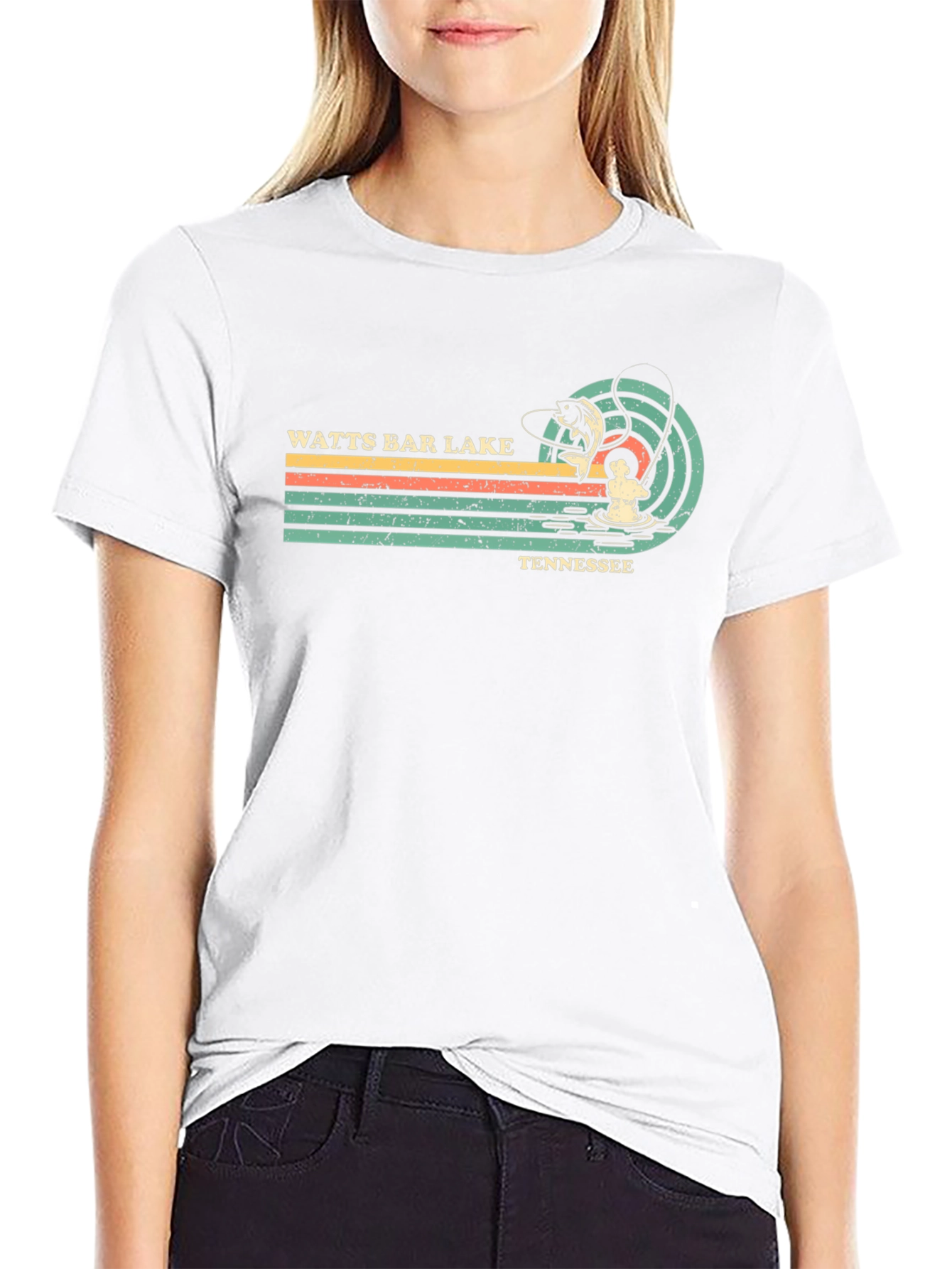 Watts Bar Lake Tennessee Retro Fishing T-Shirt