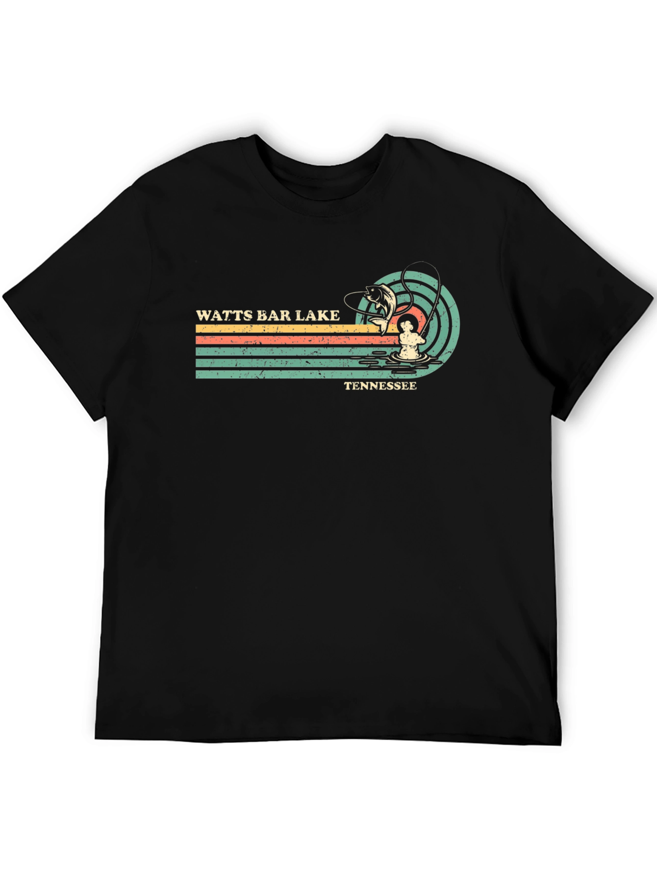 Watts Bar Lake Tennessee Retro Fishing T-Shirt