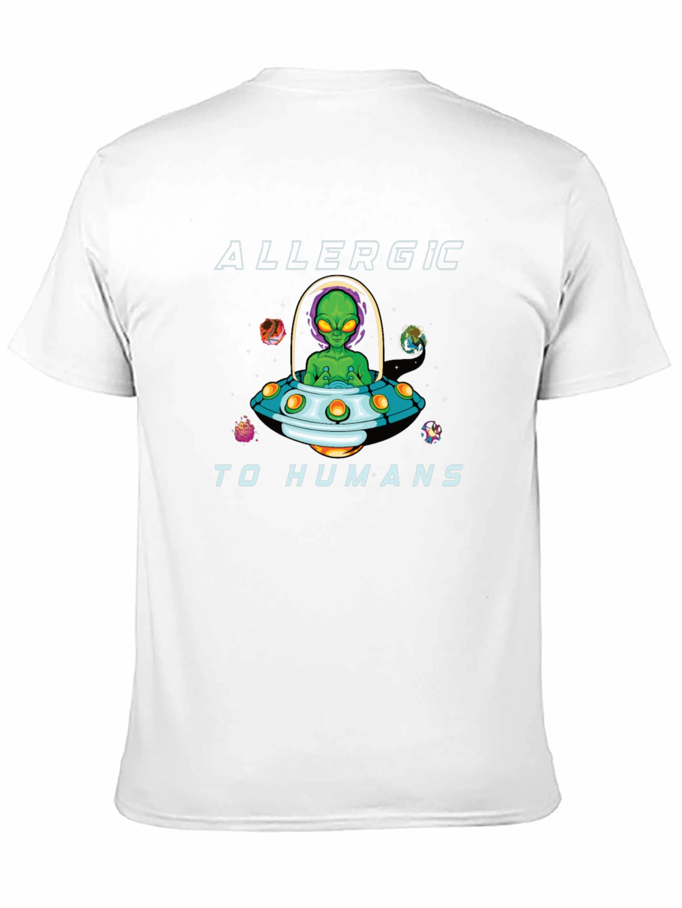 Allergic to Humans Alien Graphic T-Shirt