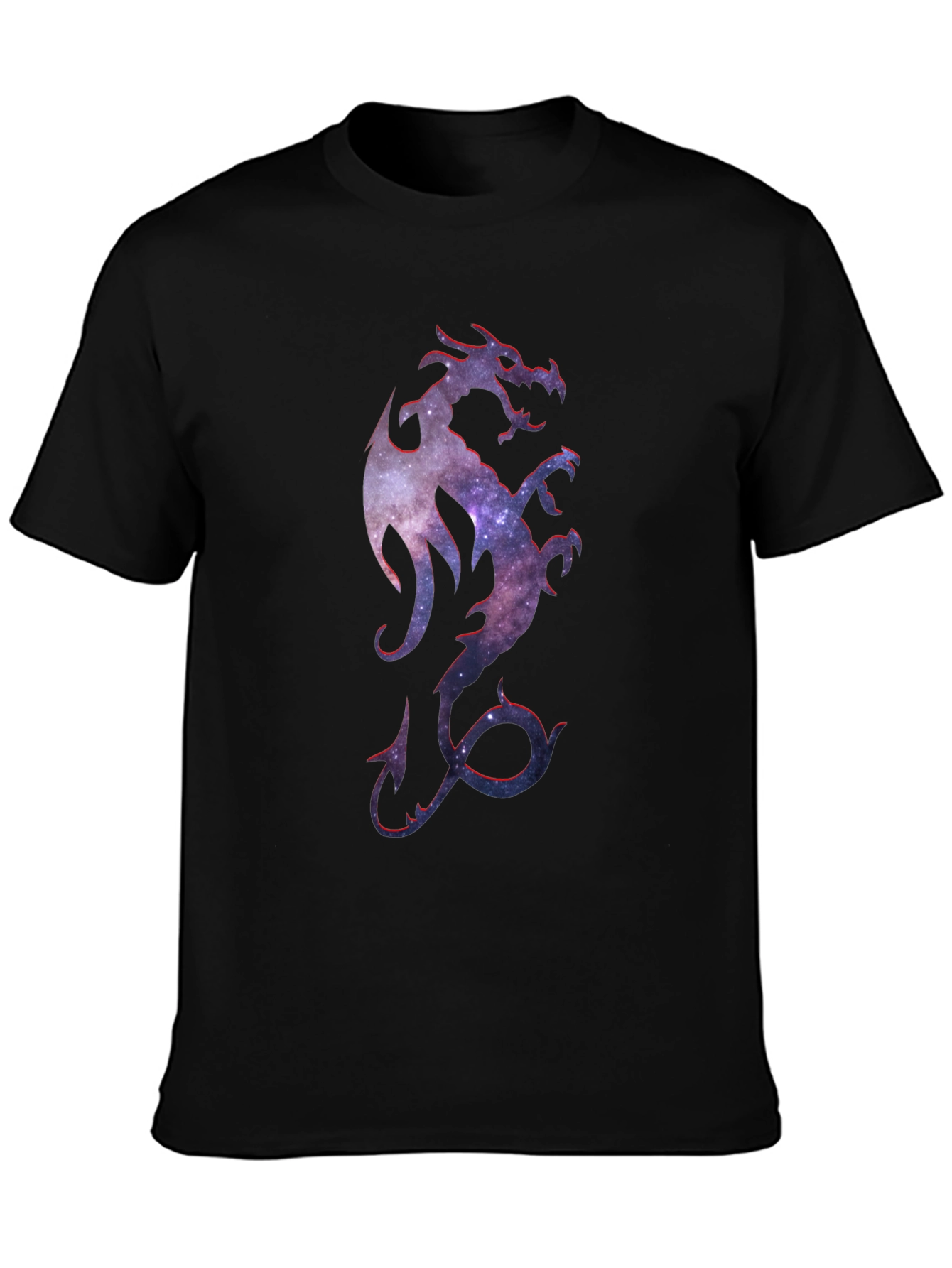 Galaxy Dragon Graphic Tee - Mens Black T-Shirt