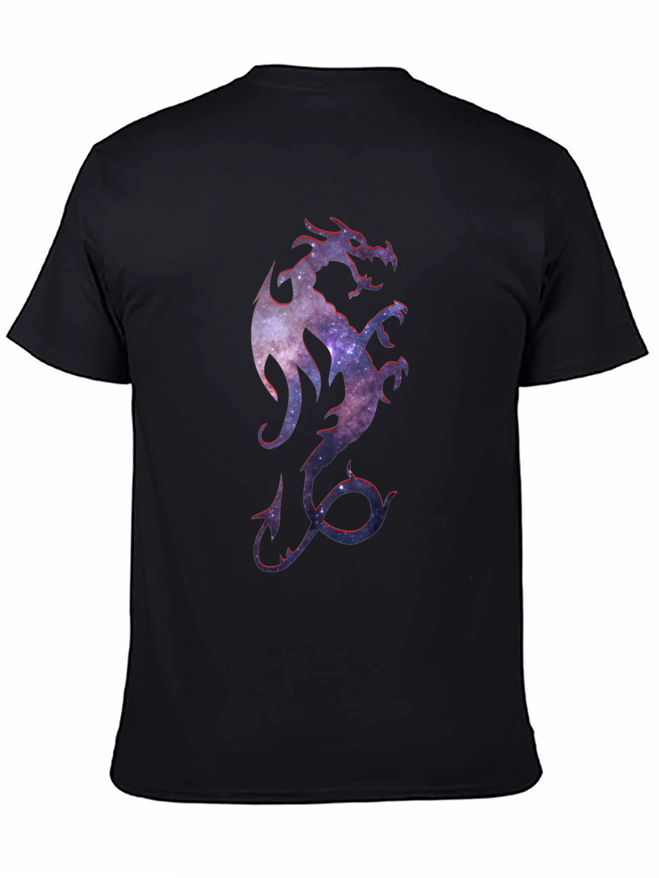 Galaxy Dragon Graphic Tee - Mens Black T-Shirt
