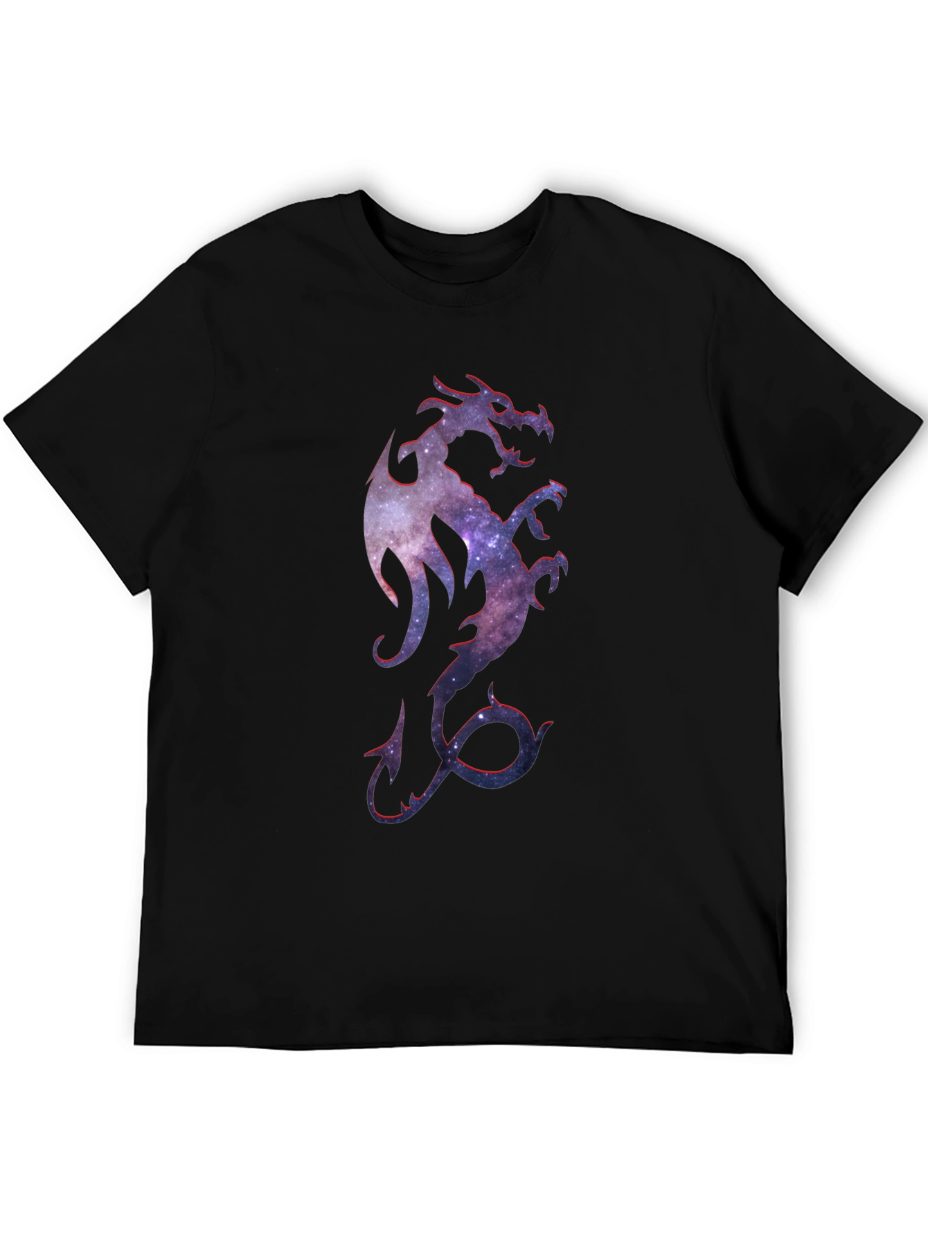 Galaxy Dragon Graphic Tee - Mens Black T-Shirt