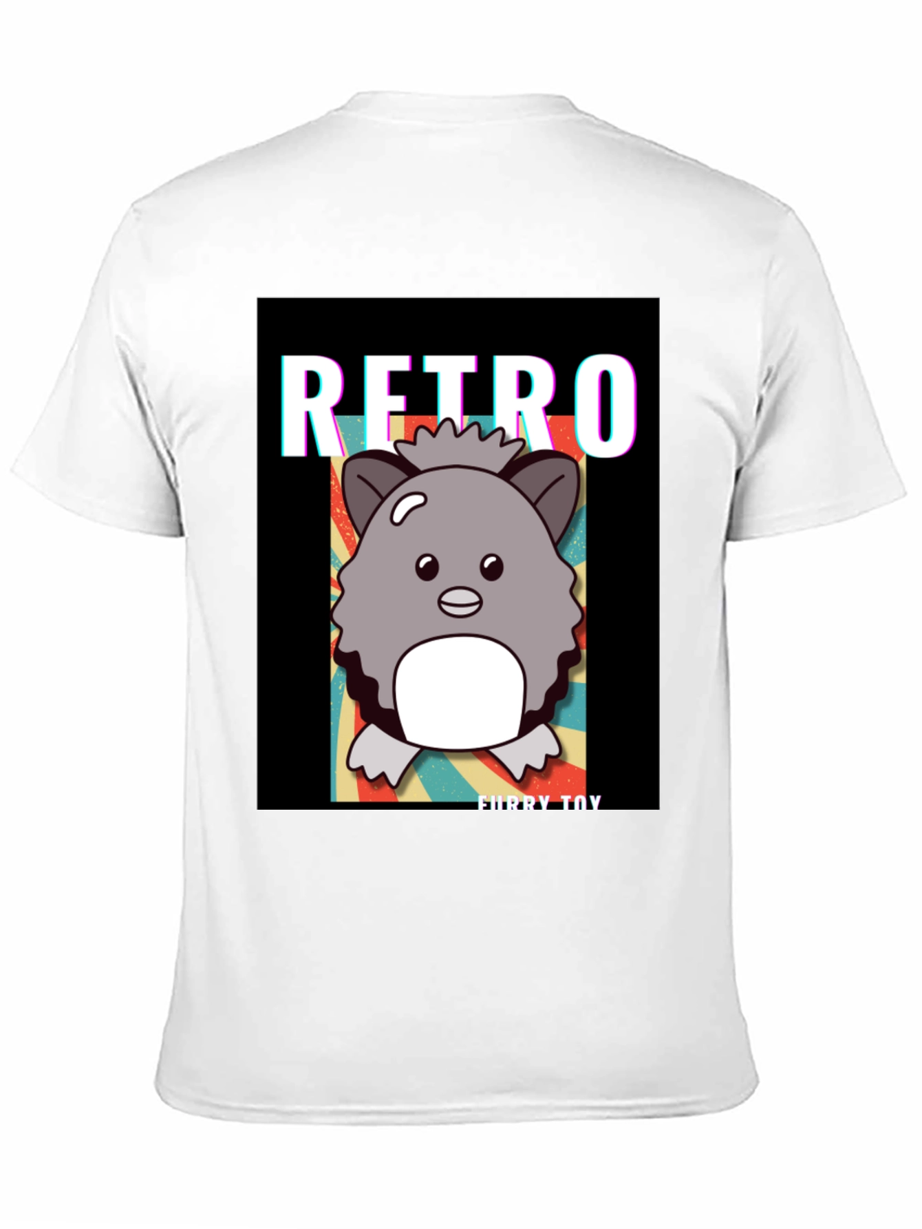 Retro Furry Toy Graphic Tee - Stylish Comfort