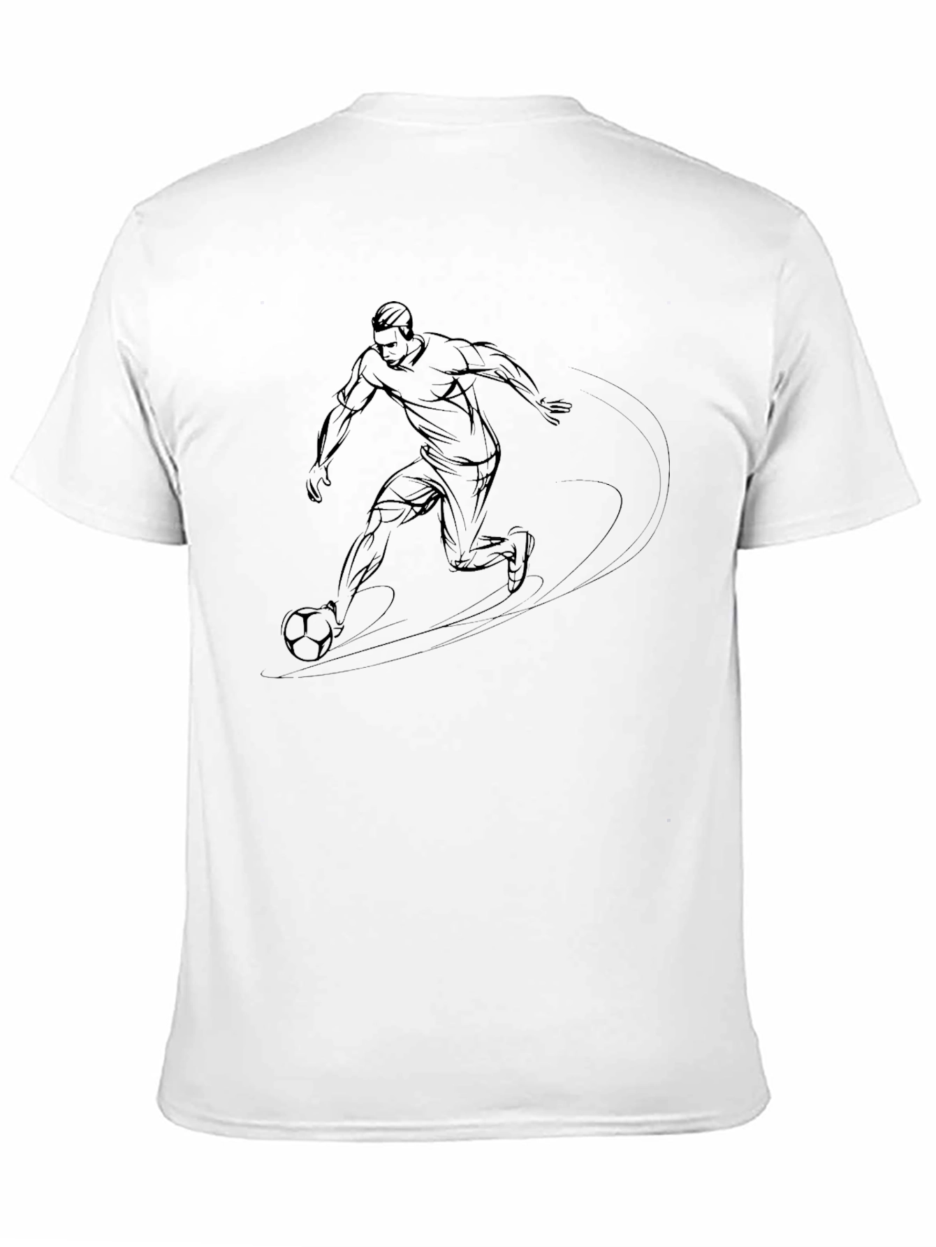 Soccer Player Graphic Tee - Black