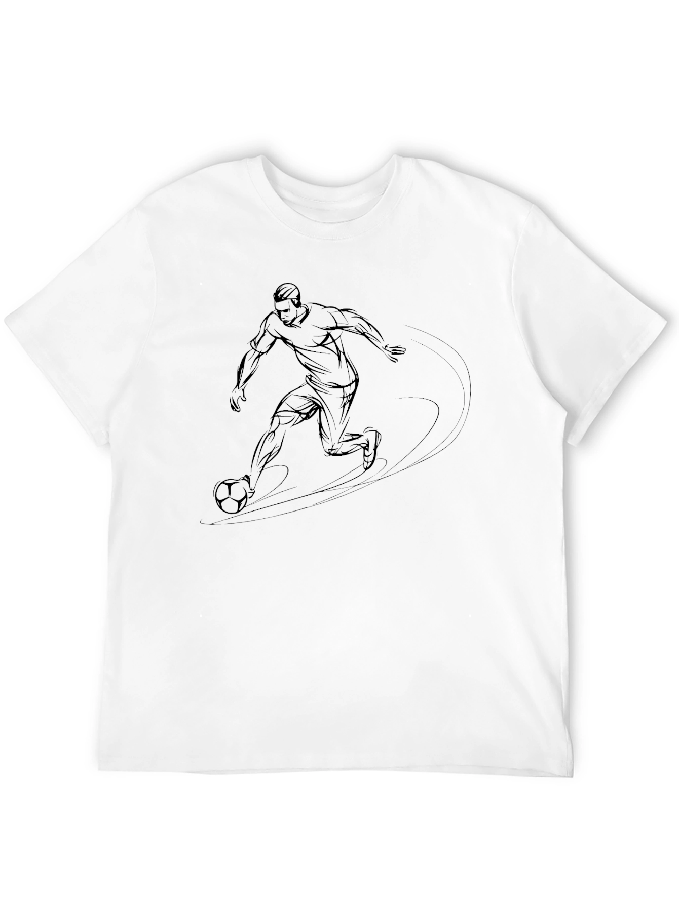 Soccer Player Graphic Tee - Black