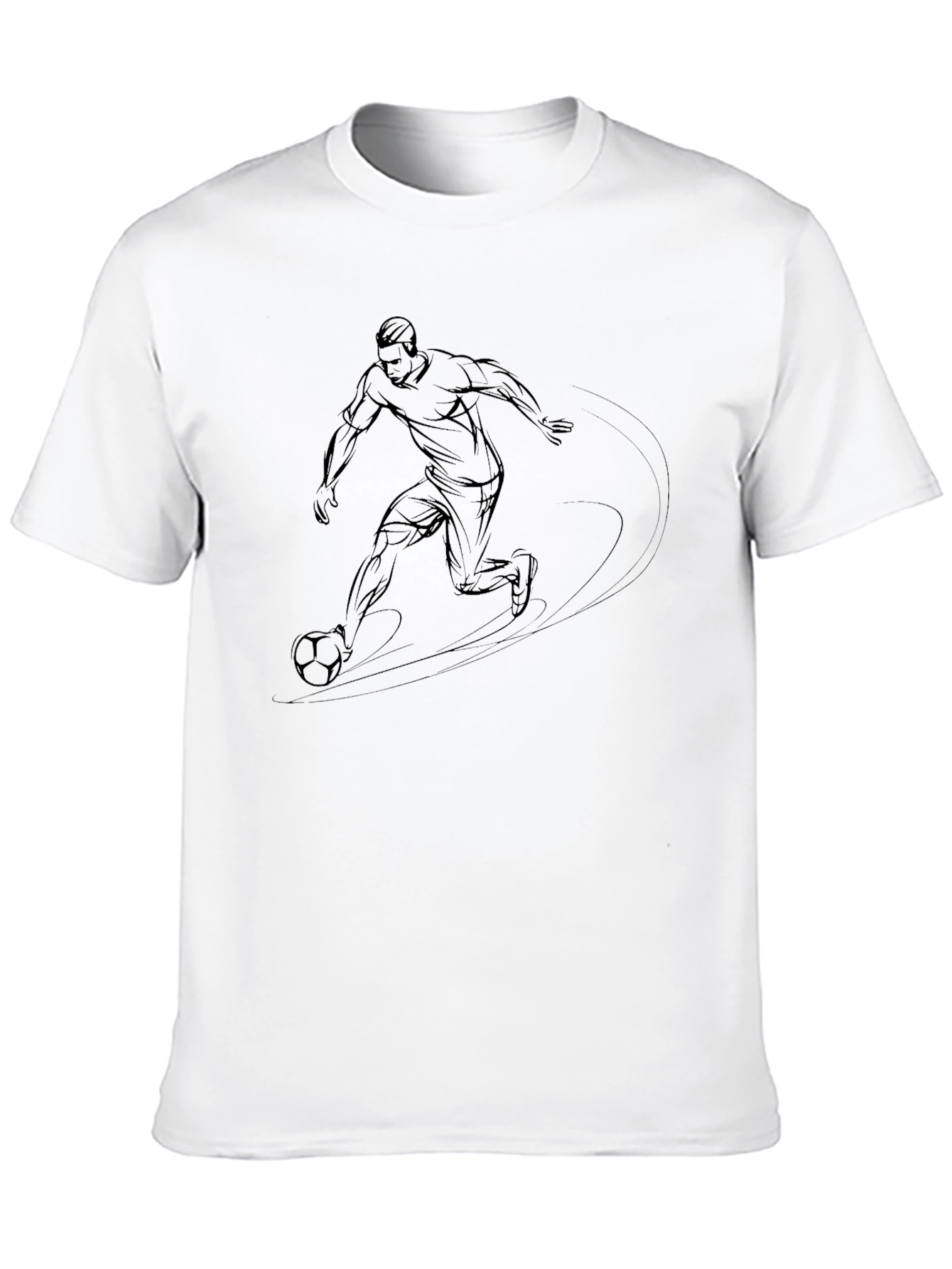 Soccer Player Graphic Tee - Black