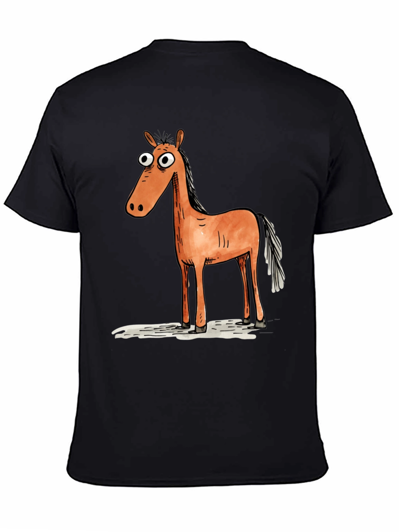 Cartoon Horse Graphic T-Shirt - Unisex