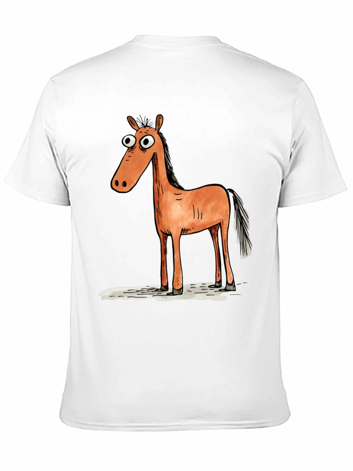 Cartoon Horse Graphic T-Shirt - Unisex