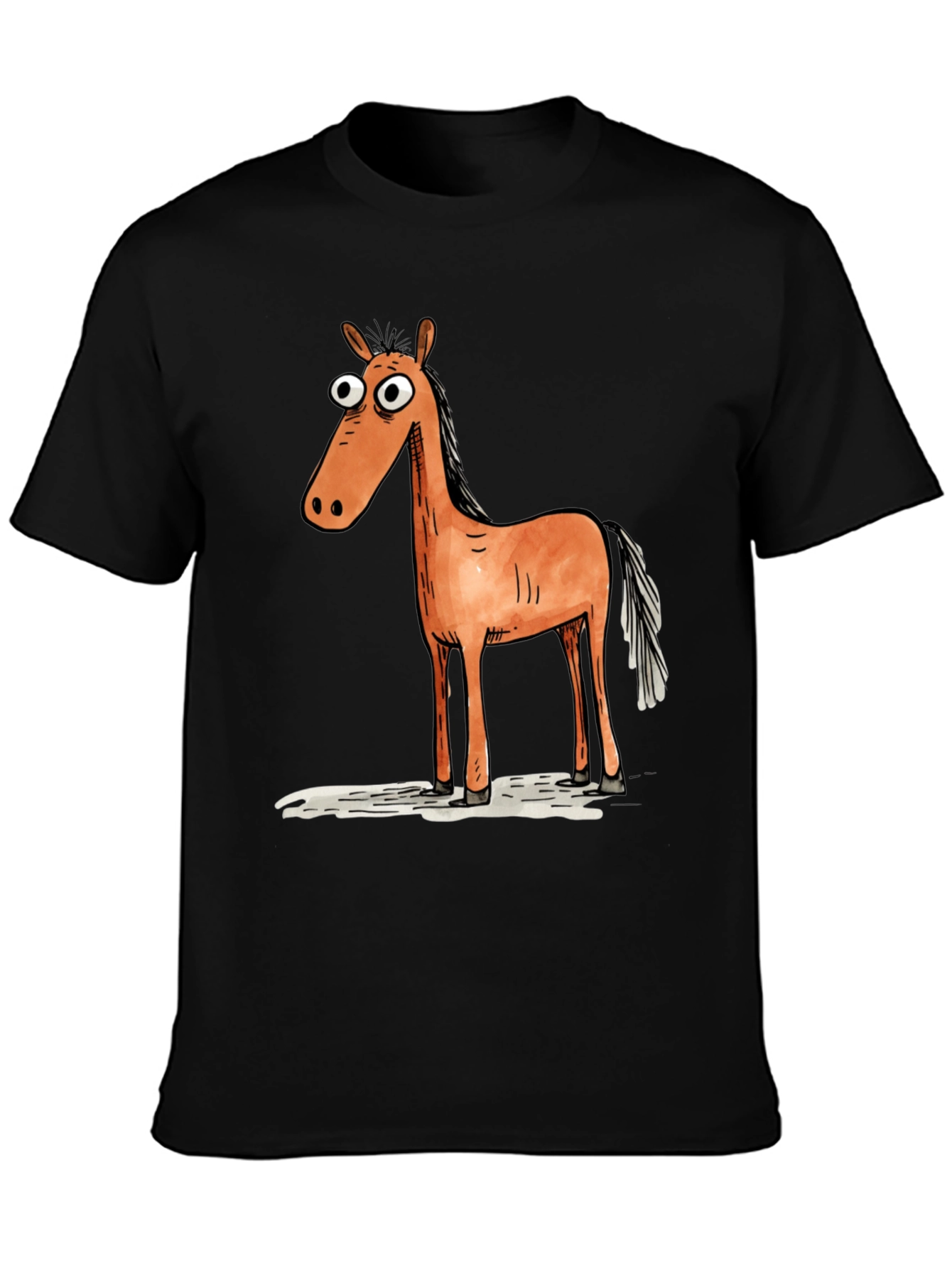 Cartoon Horse Graphic T-Shirt - Unisex