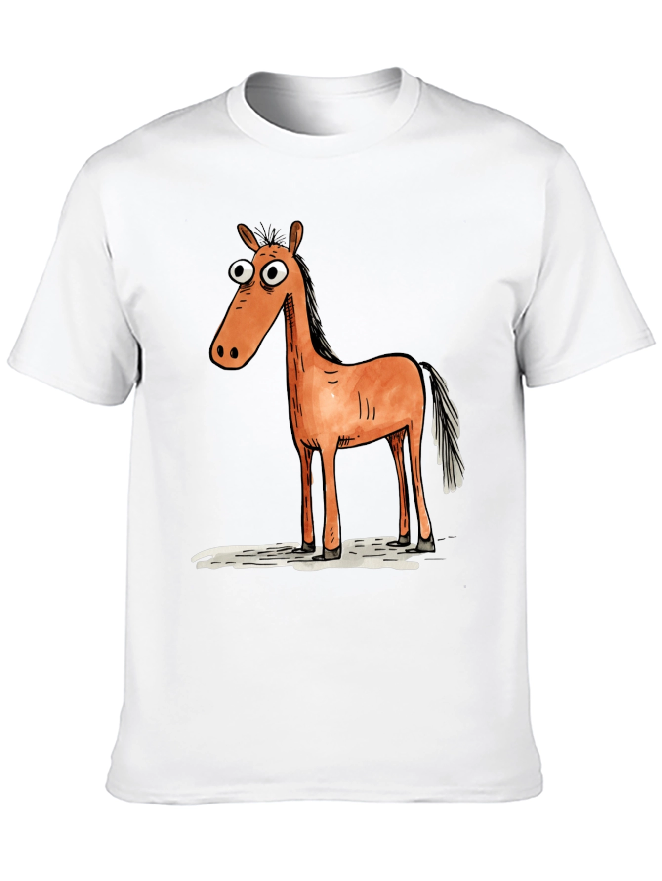 Cartoon Horse Graphic T-Shirt - Unisex