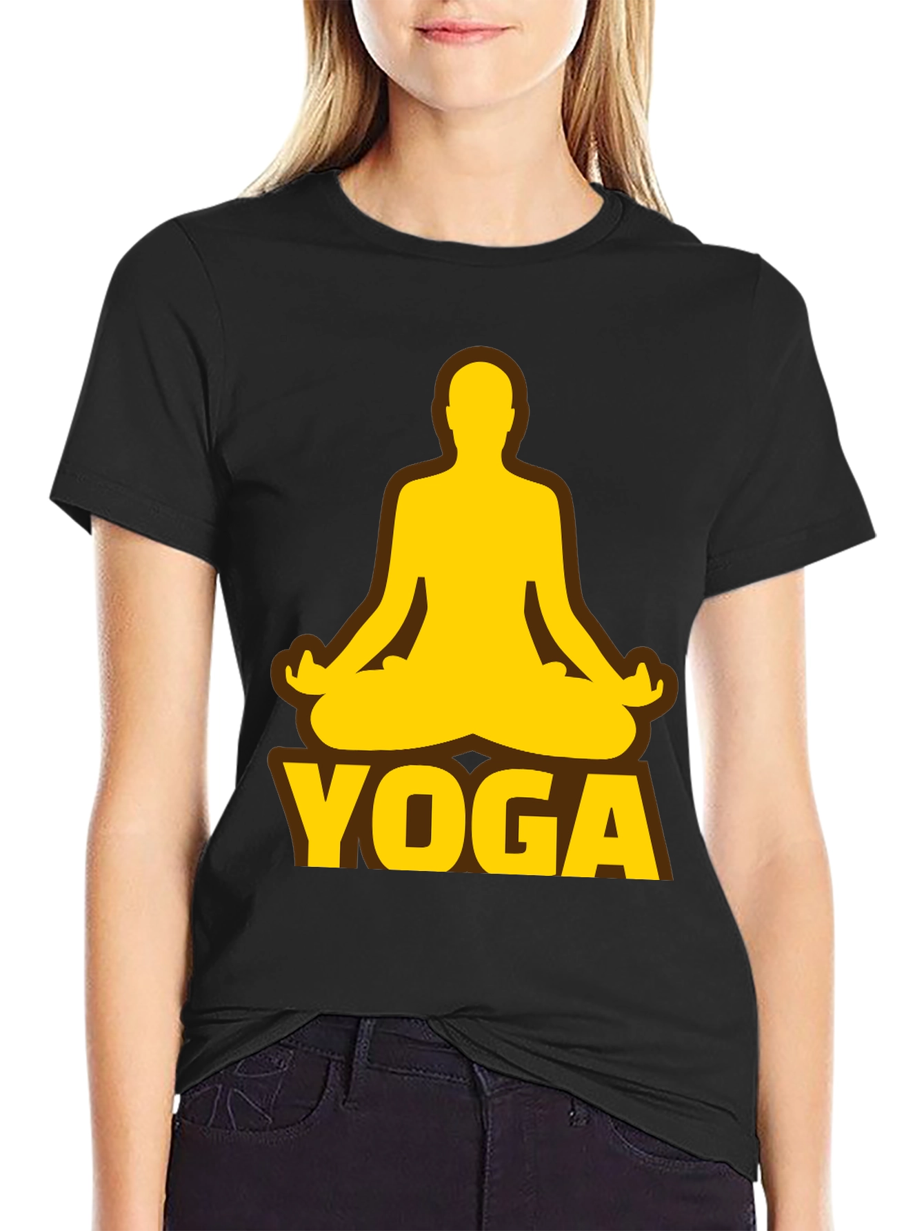 Yoga Graphic T-Shirt - Meditating Design