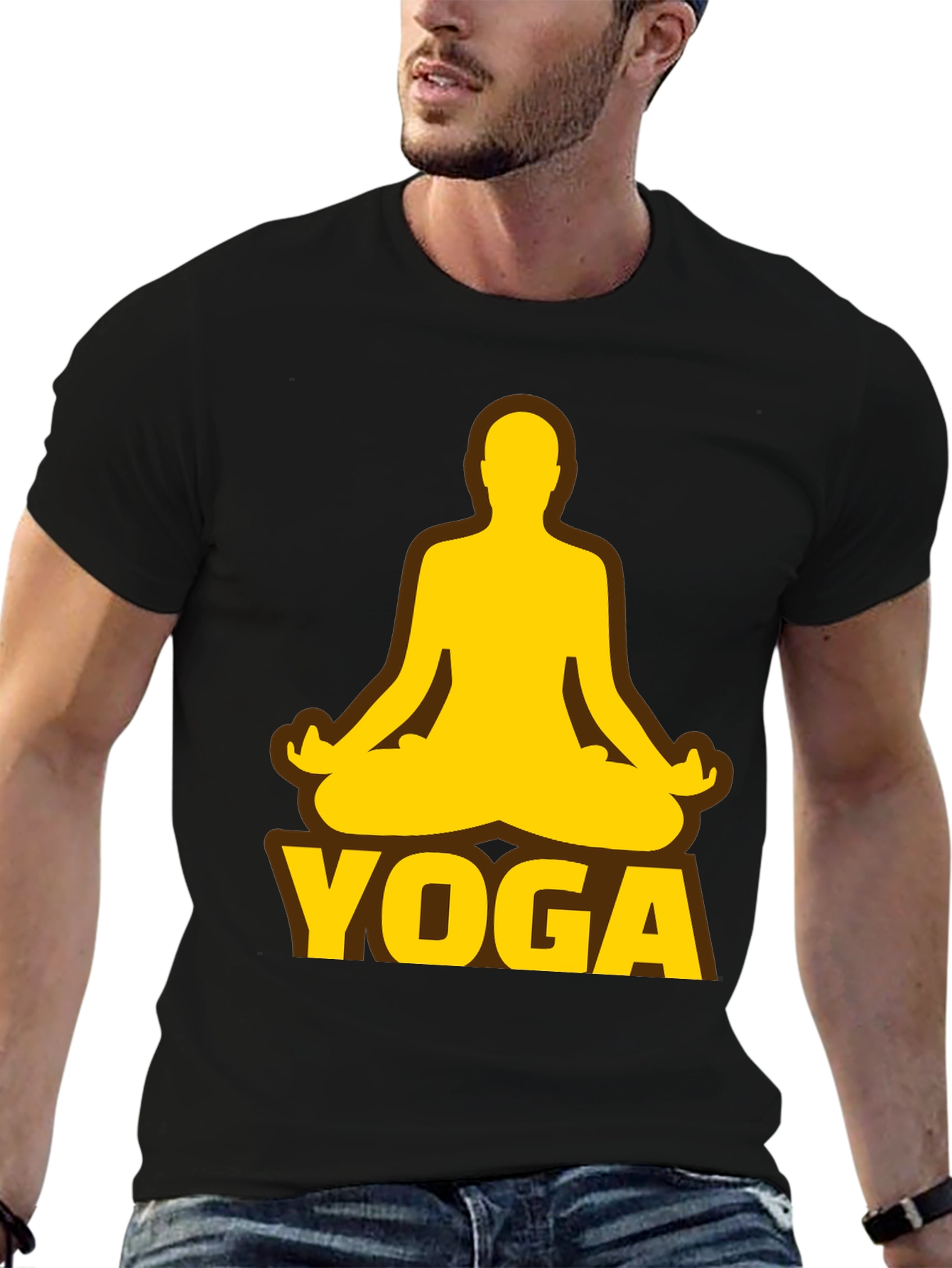 Yoga Graphic T-Shirt - Meditating Design