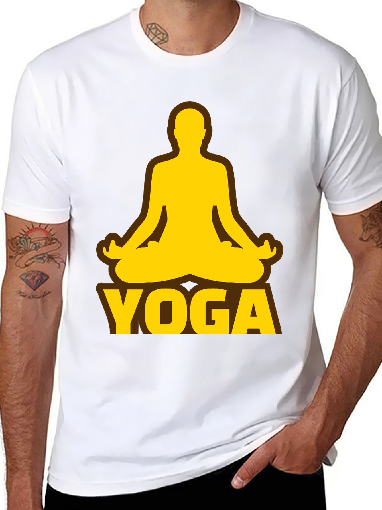Yoga Graphic T-Shirt - Meditating Design