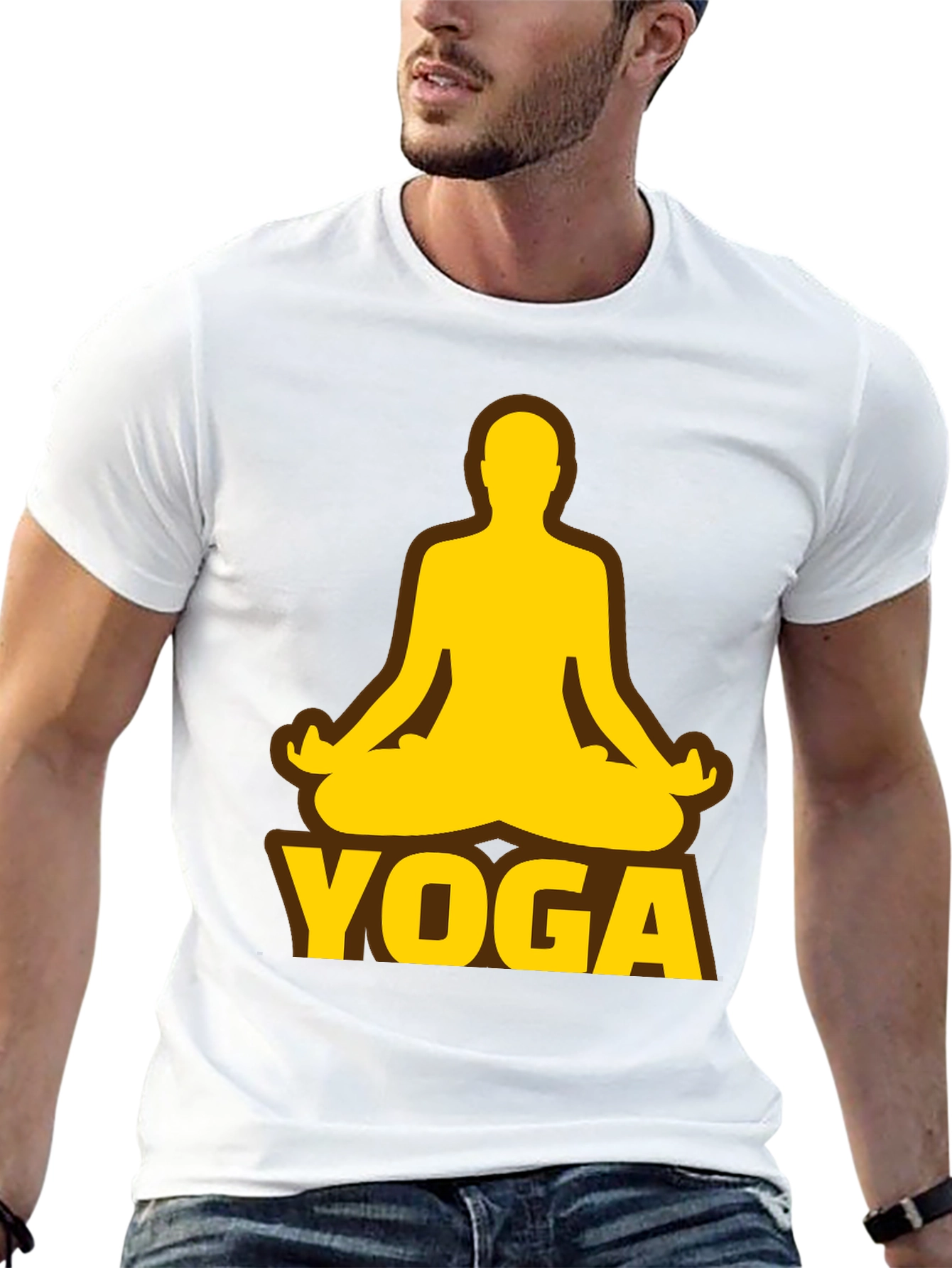 Yoga Graphic T-Shirt - Meditating Design