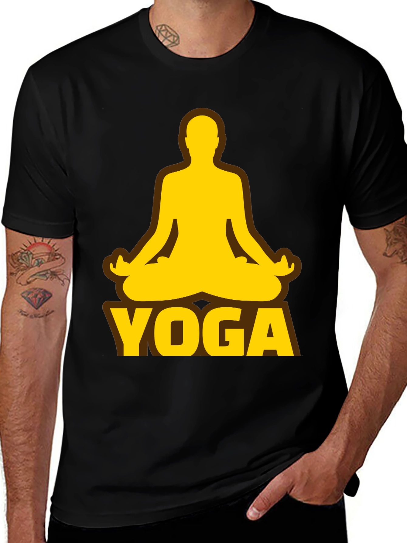 Yoga Graphic T-Shirt - Meditating Design
