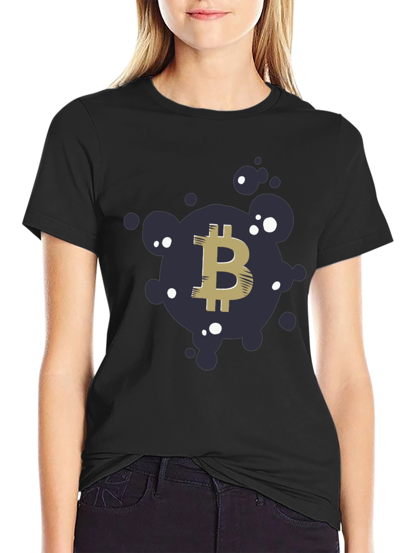 Bitcoin Crypto Graphic T-Shirt - Black