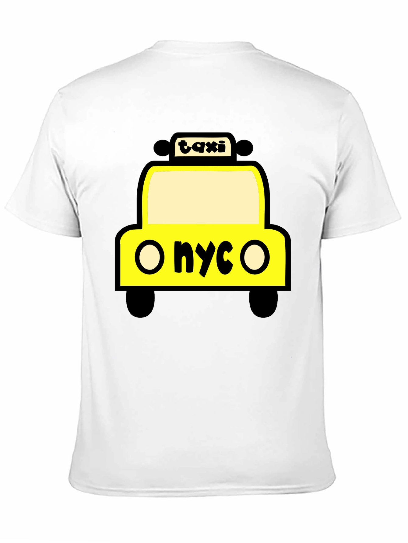 NYC Taxi Graphic Tee - Black Cotton T-Shirt