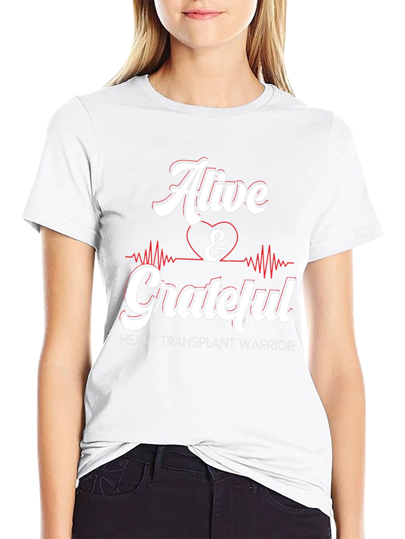 Alive & Grateful Heart Transplant Warrior Graphic Tee