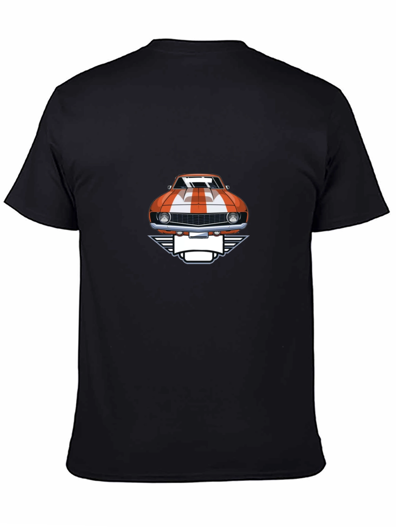 Classic Car Graphic Tee - Black Cotton T-Shirt