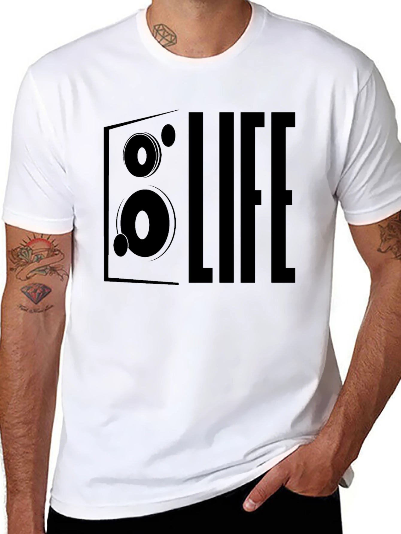 Life Speaker Graphic T-Shirt - Black