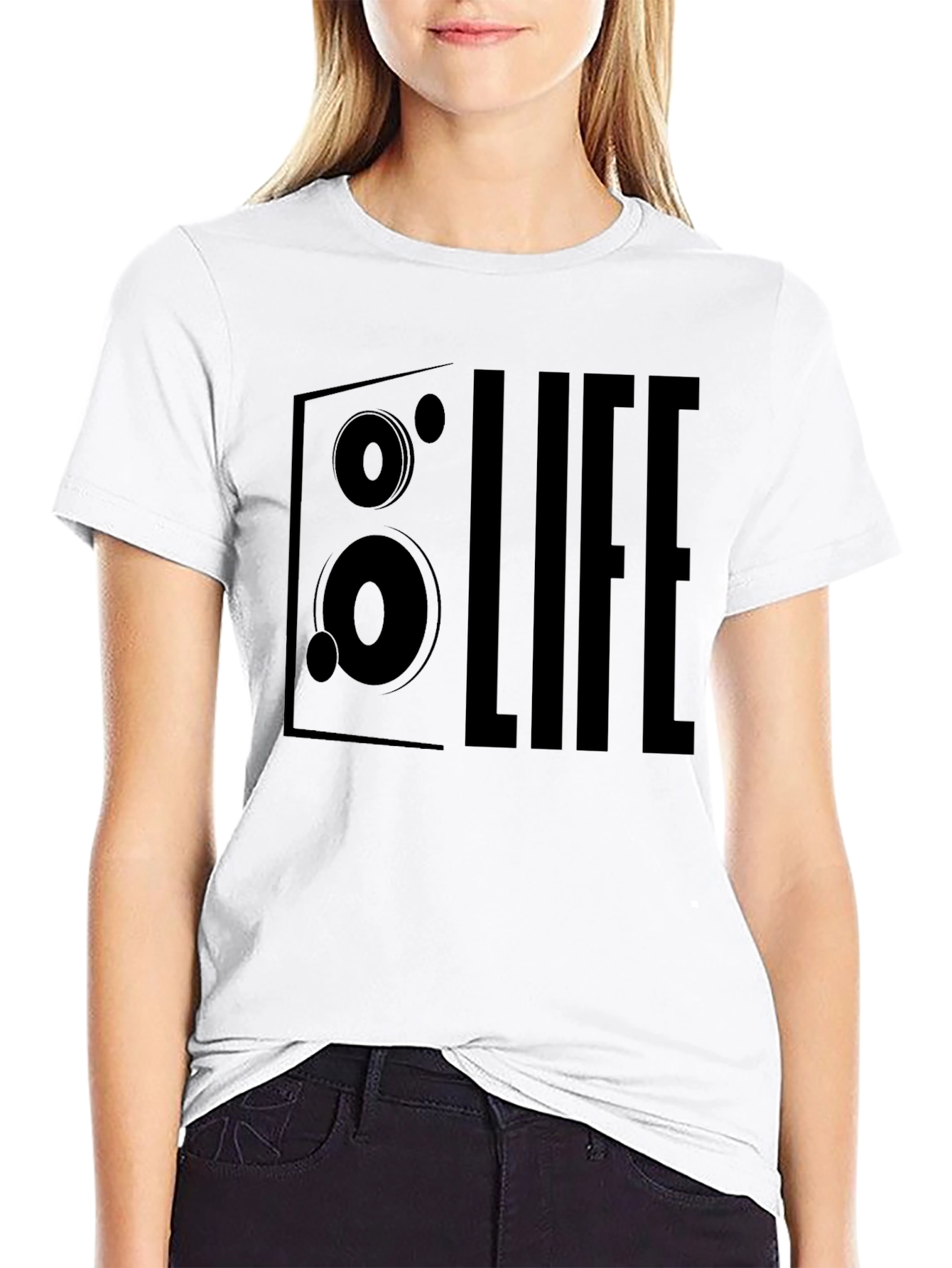 Life Speaker Graphic T-Shirt - Black