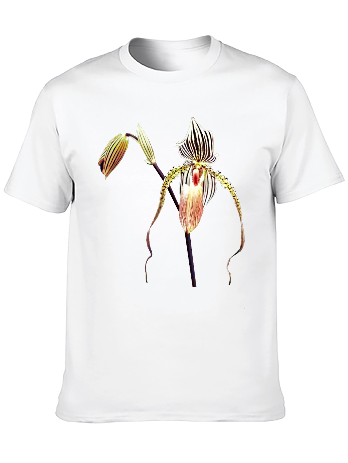 Exotic Orchid Graphic Black Tee