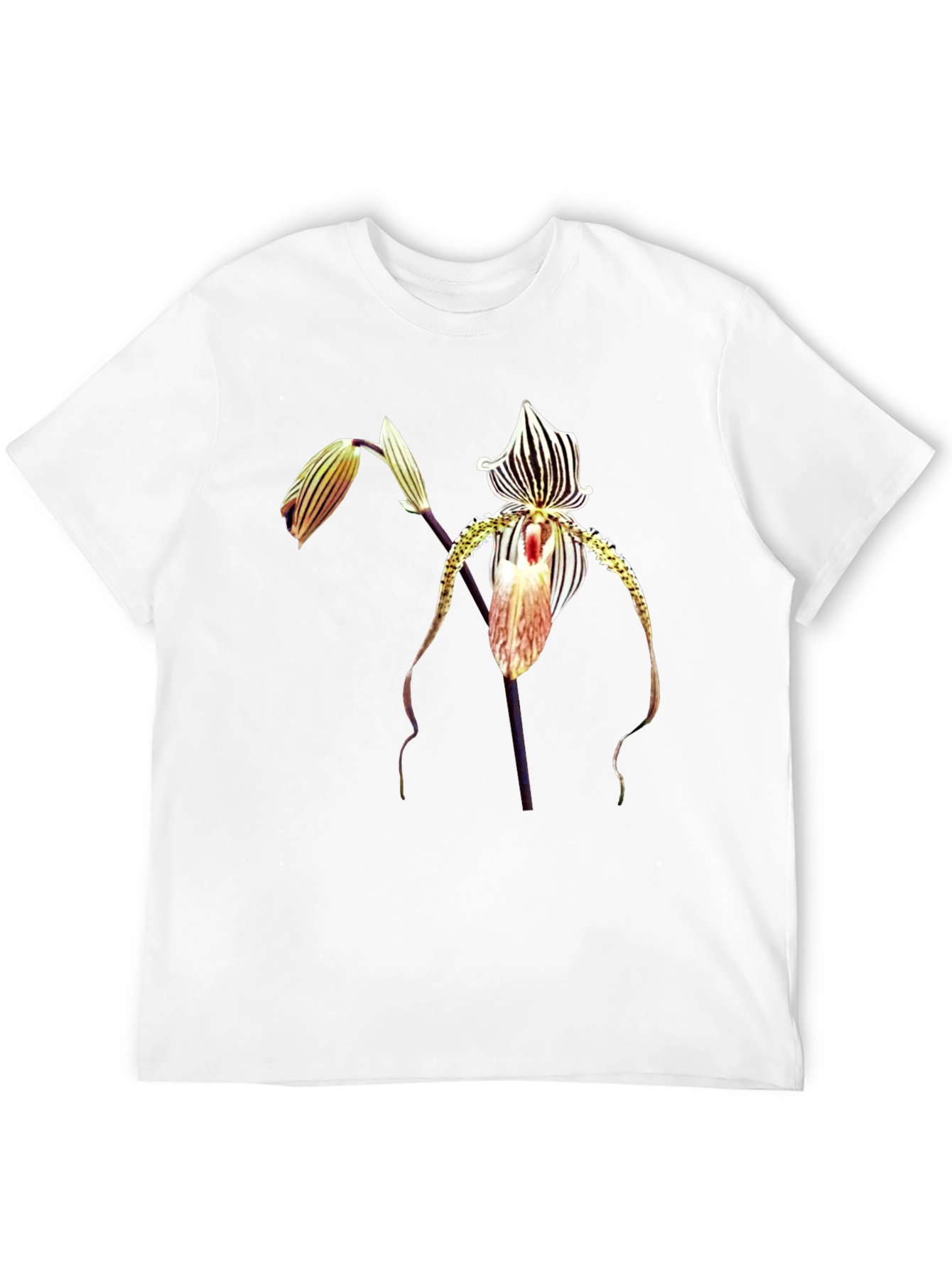 Exotic Orchid Graphic Black Tee